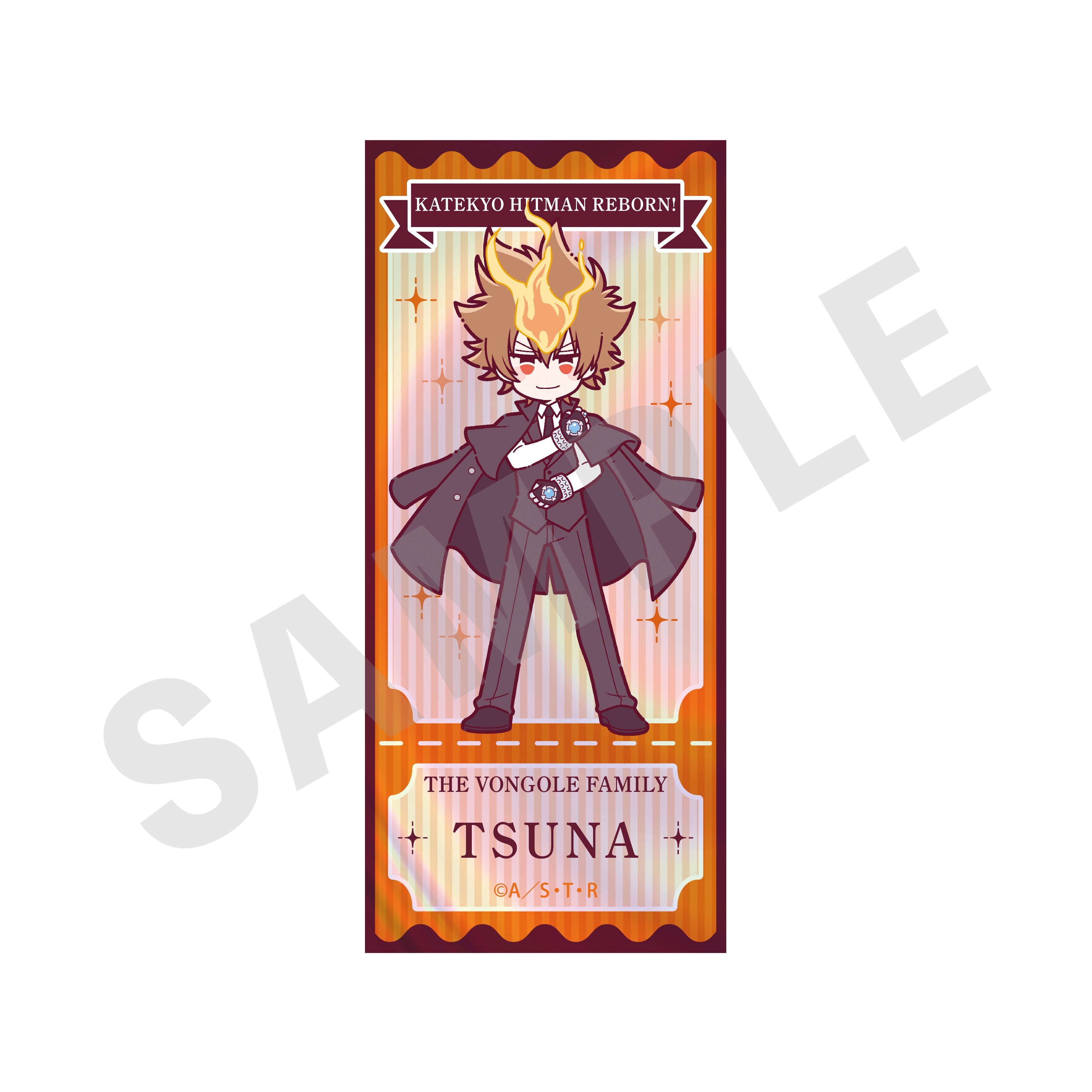 【全種セット】「家庭教師ヒットマンREBORN!」ミニキャラスーツシリーズ トレーディングオーロラステッカー (全7種)