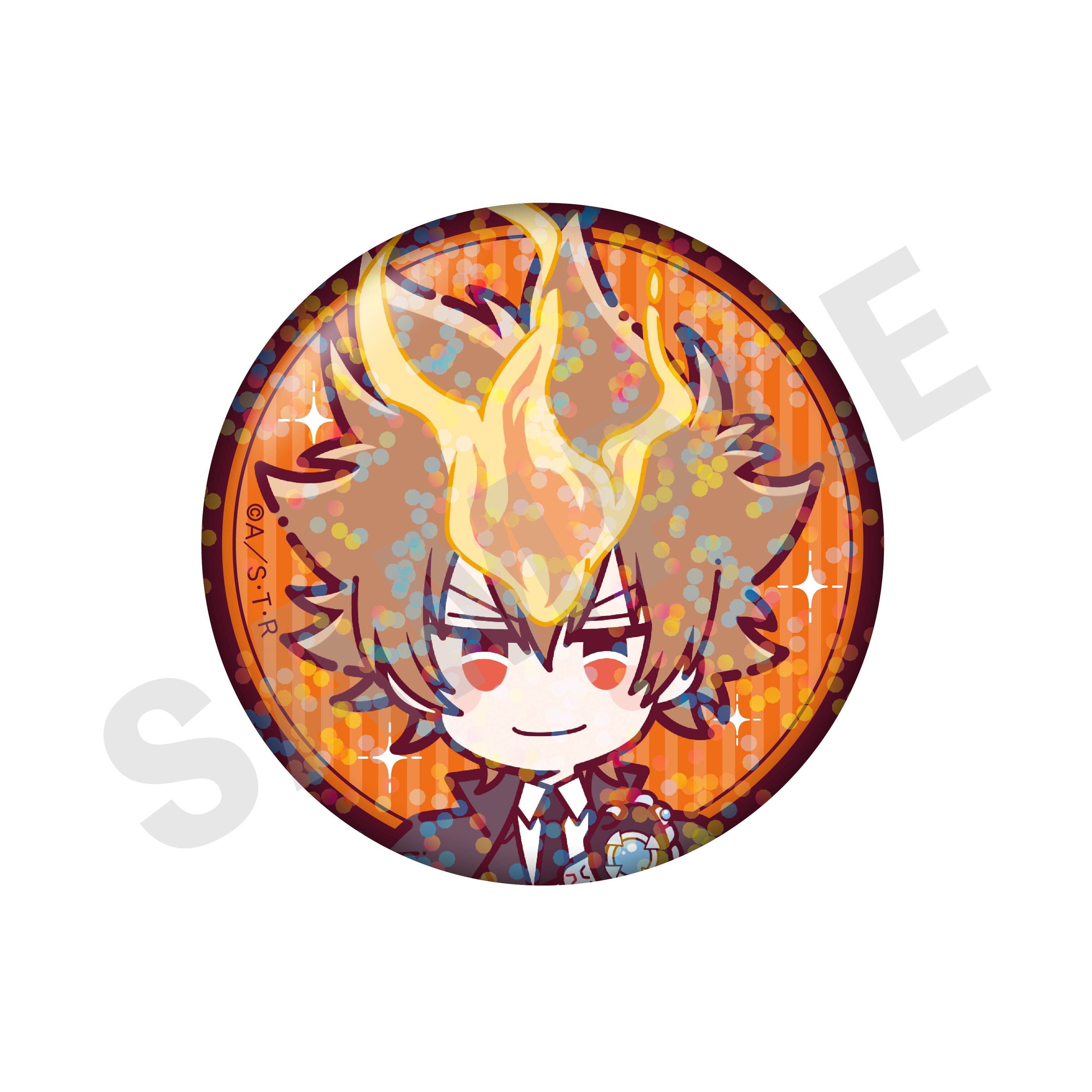 【全種セット】「家庭教師ヒットマンREBORN!」ミニキャラスーツシリーズ トレーディングキラキラ缶バッジ (全7種)