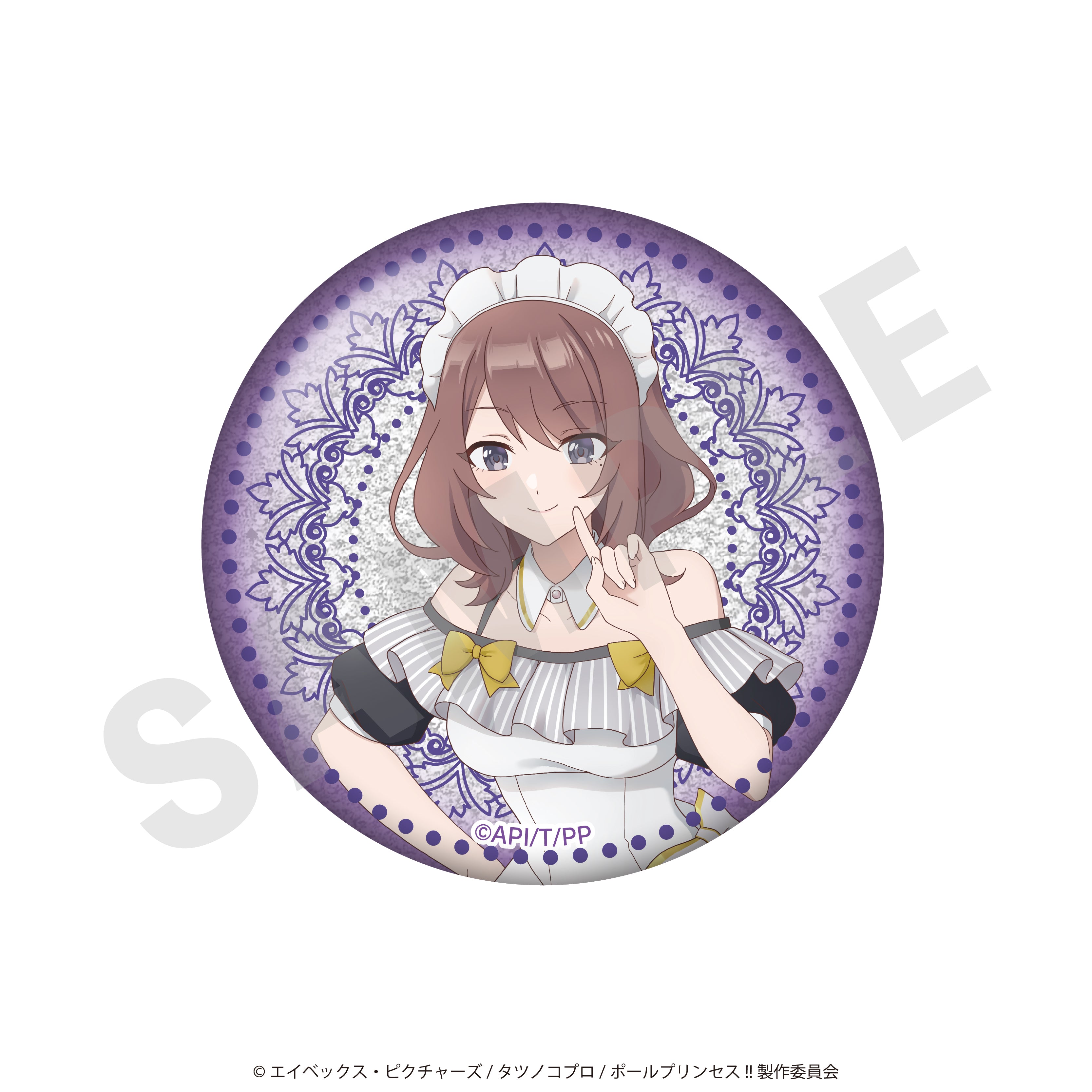 【単品】「ポールプリンセス!!」トレーディング缶バッジ メイドver.(全14種/フルカラー7種+グリッター7種)