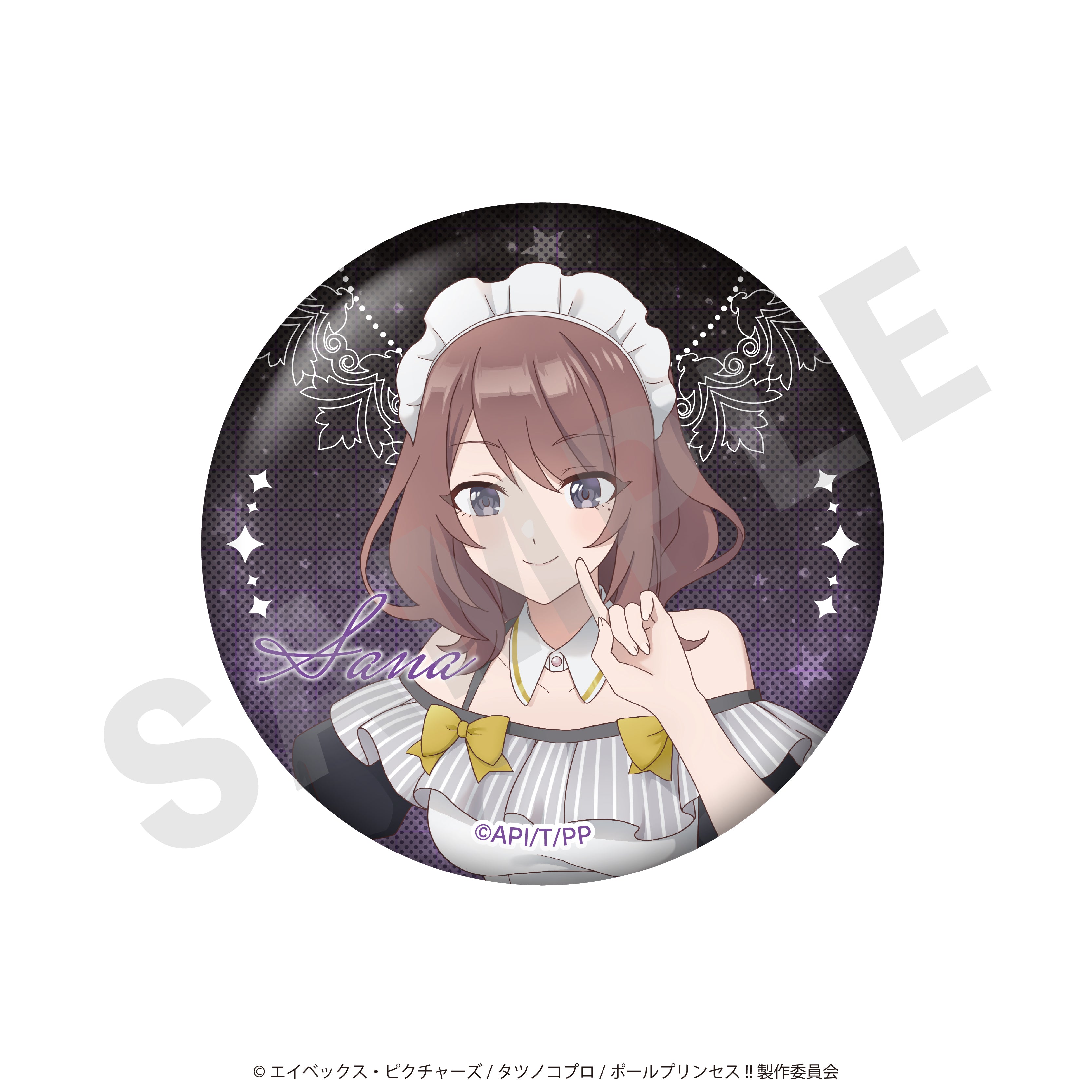 【単品】「ポールプリンセス!!」トレーディング缶バッジ メイドver.(全14種/フルカラー7種+グリッター7種)