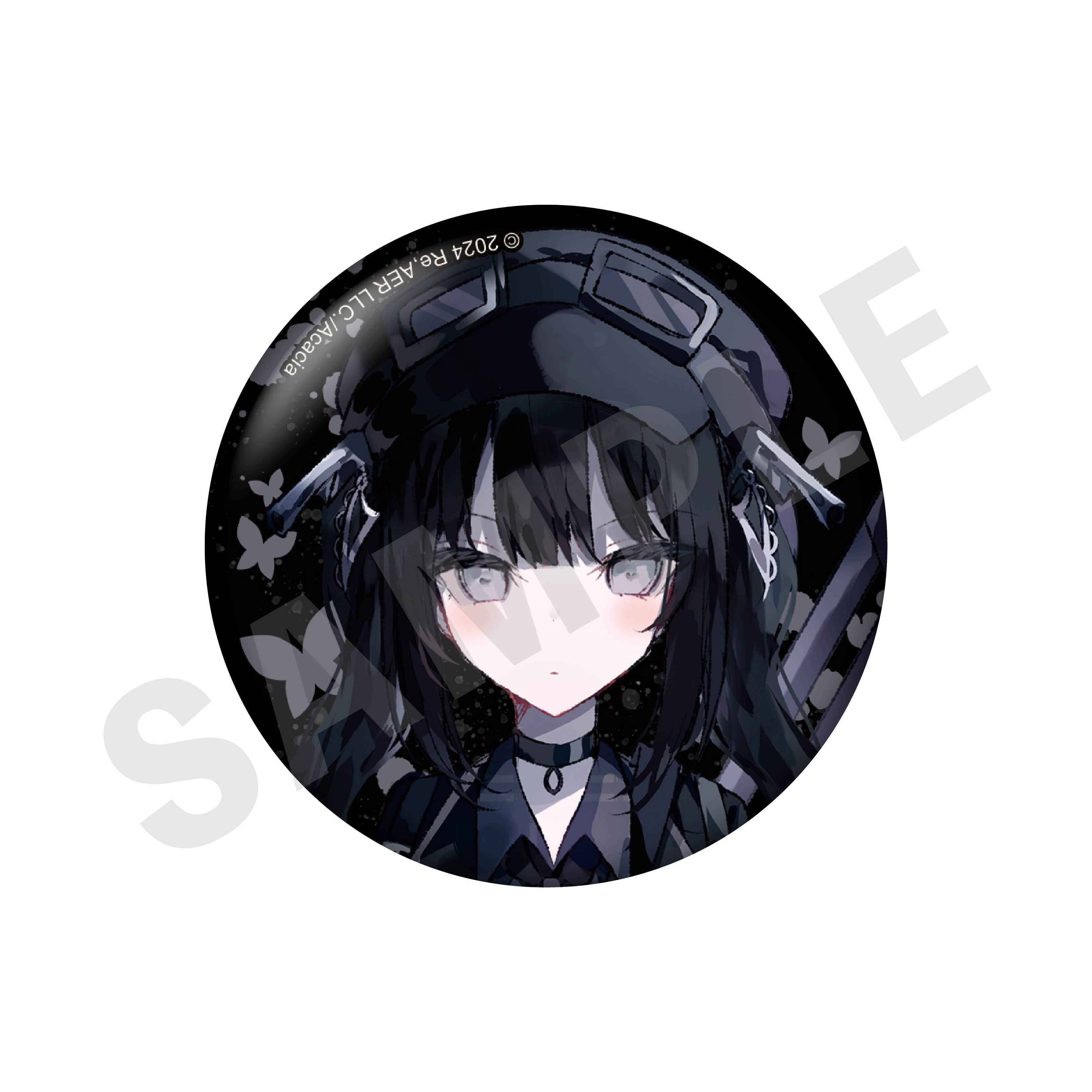 魔法少女ノ魔女裁判 のグッズ、黒部ナノカの缶バッジの画像です