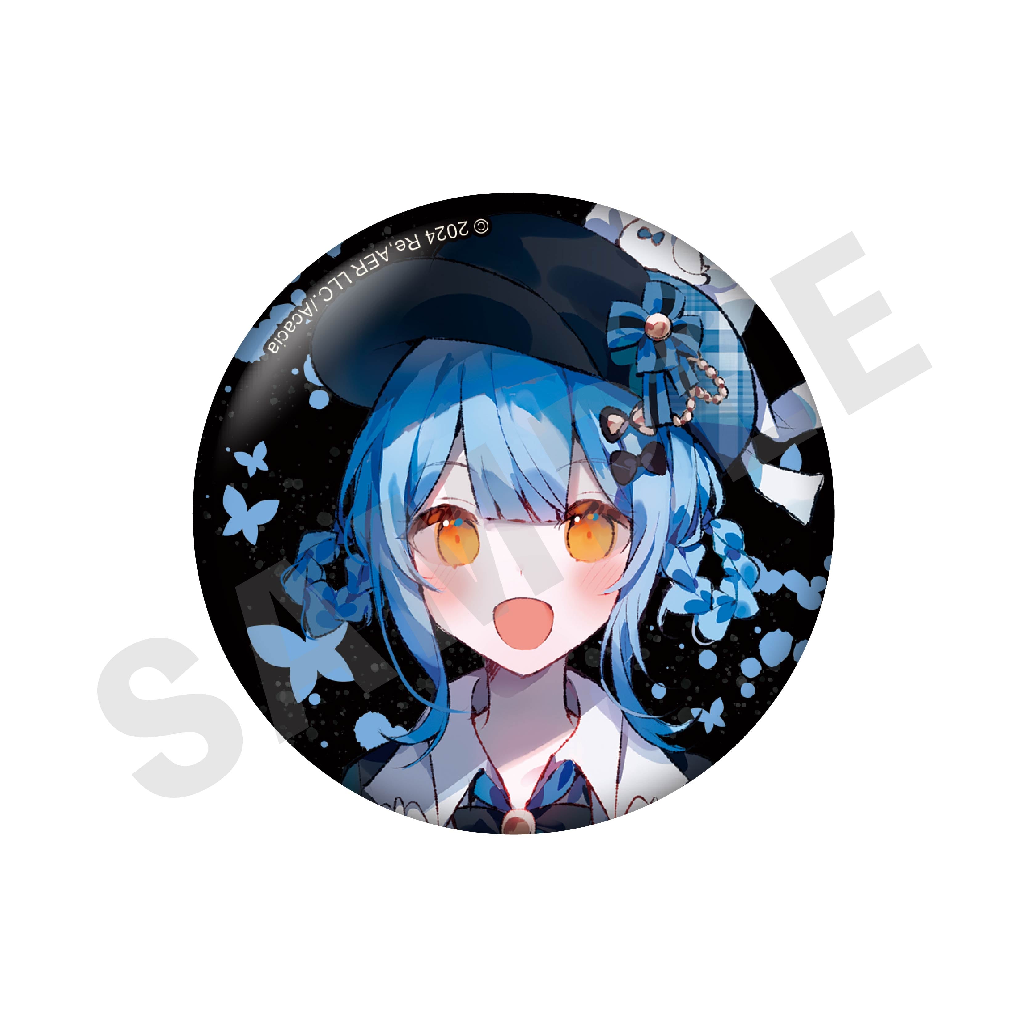 魔法少女ノ魔女裁判 のグッズ、橘シェリーの缶バッジの画像です