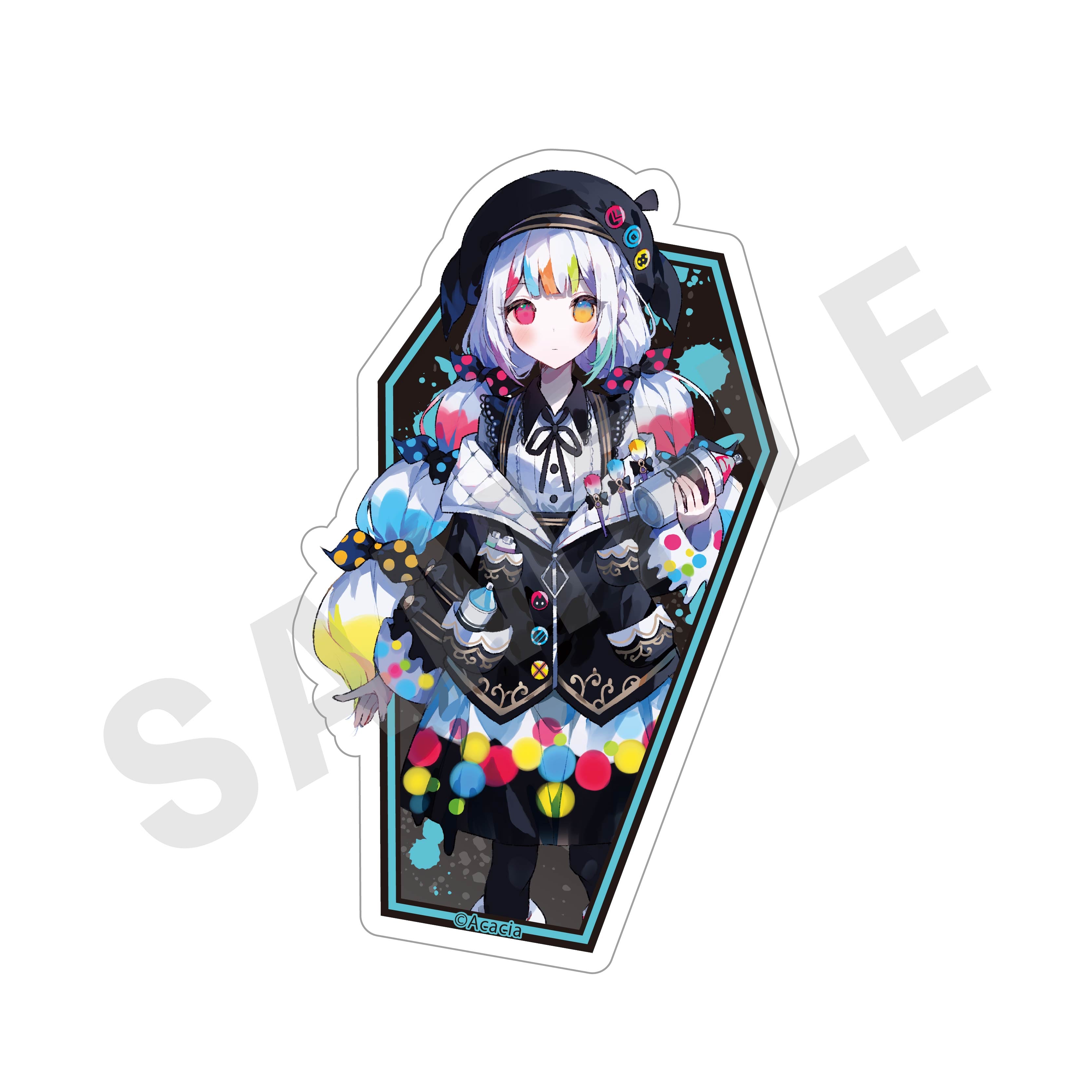 魔法少女ノ魔女裁判 のグッズ、城ヶ崎ノアのステッカーの画像です