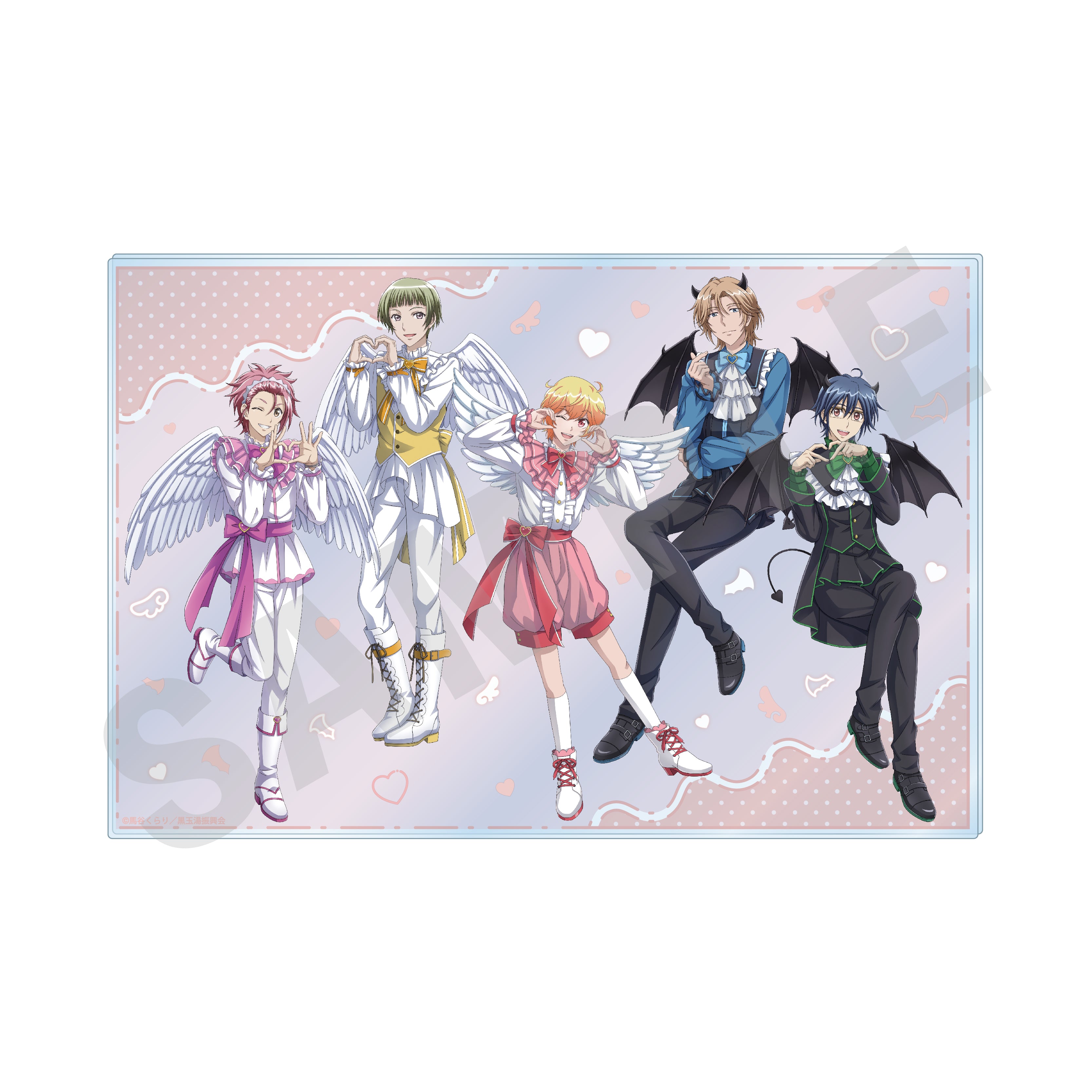 劇場版「美男高校地球防衛部ETERNAL LOVE!」アクリルプレート 天使と悪魔ver.(LOVE) の商品画像1枚目です