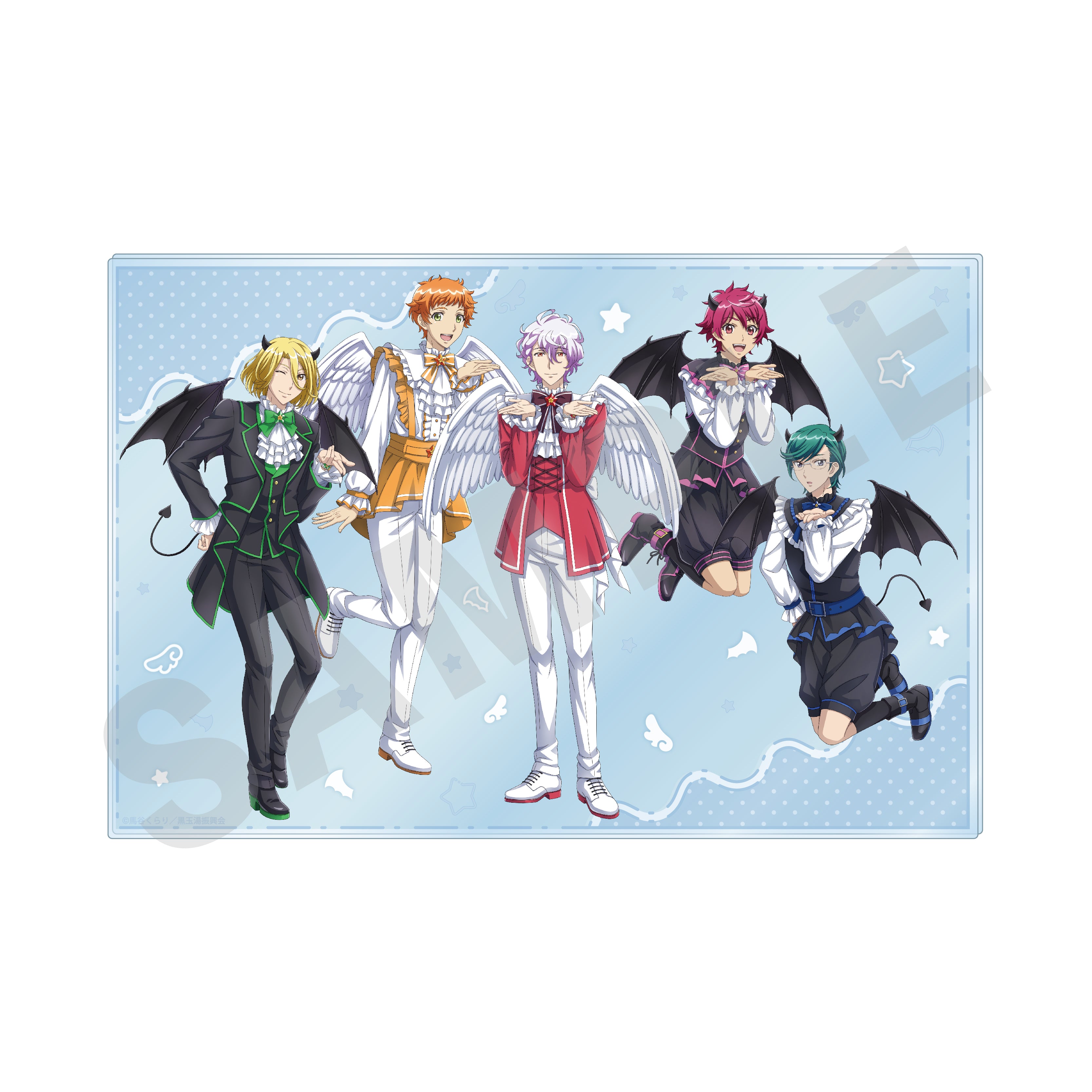 劇場版「美男高校地球防衛部ETERNAL LOVE!」アクリルプレート 天使と悪魔ver.(HAPPY KISS) の商品画像1枚目です