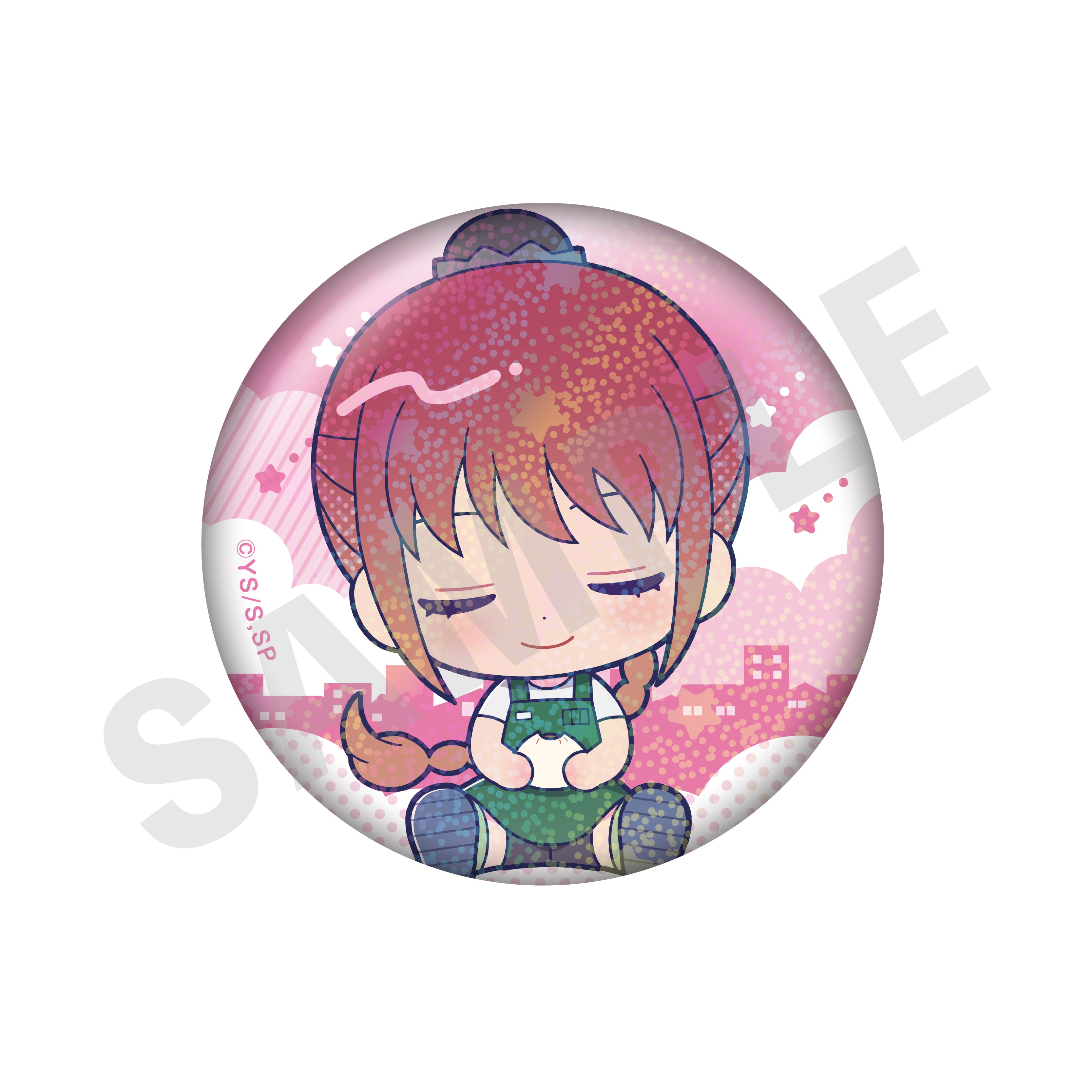 SAKAMOTO DAYS のグッズ、ルーの缶バッジの画像です