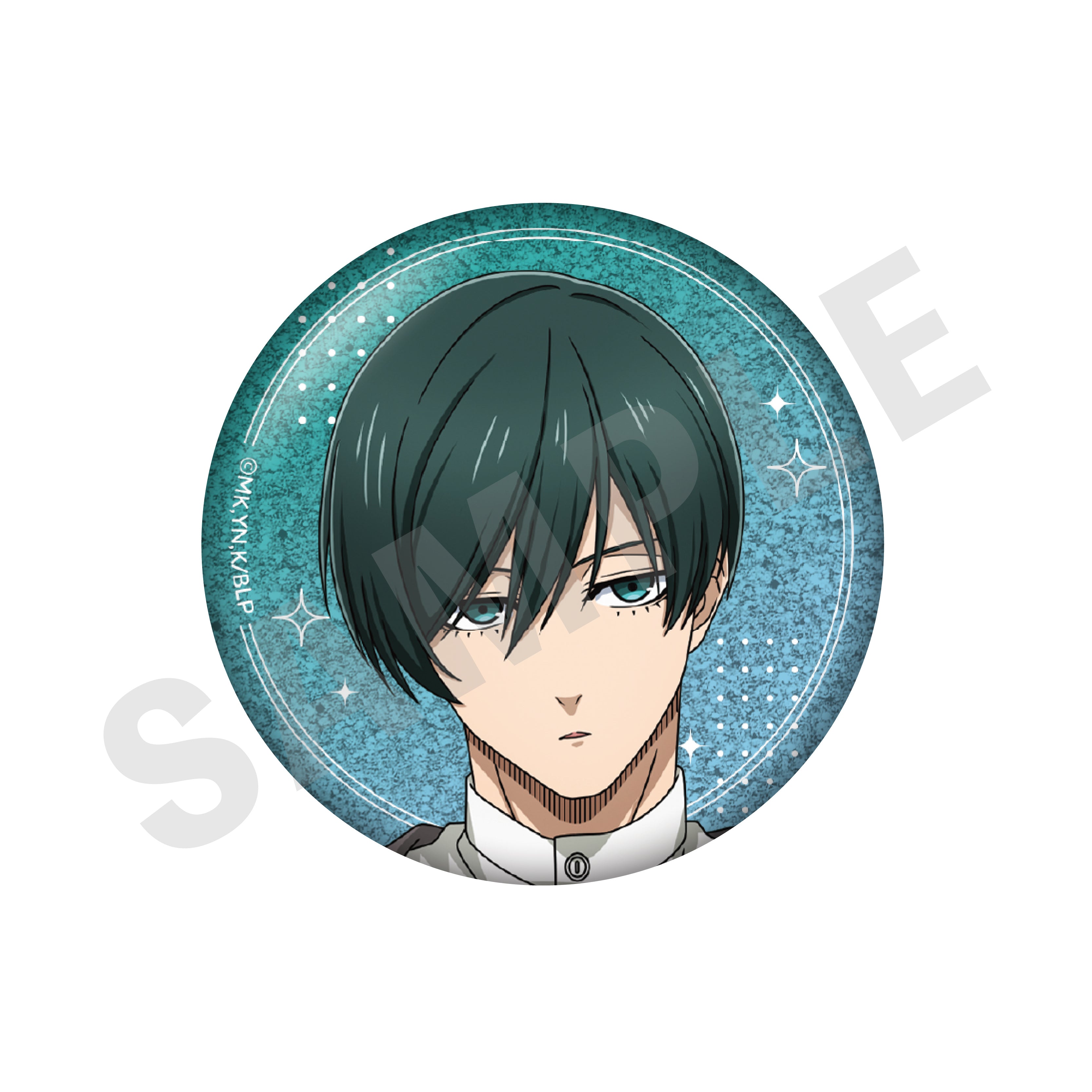 ブルーロック のグッズ、糸師凛の缶バッジの画像です