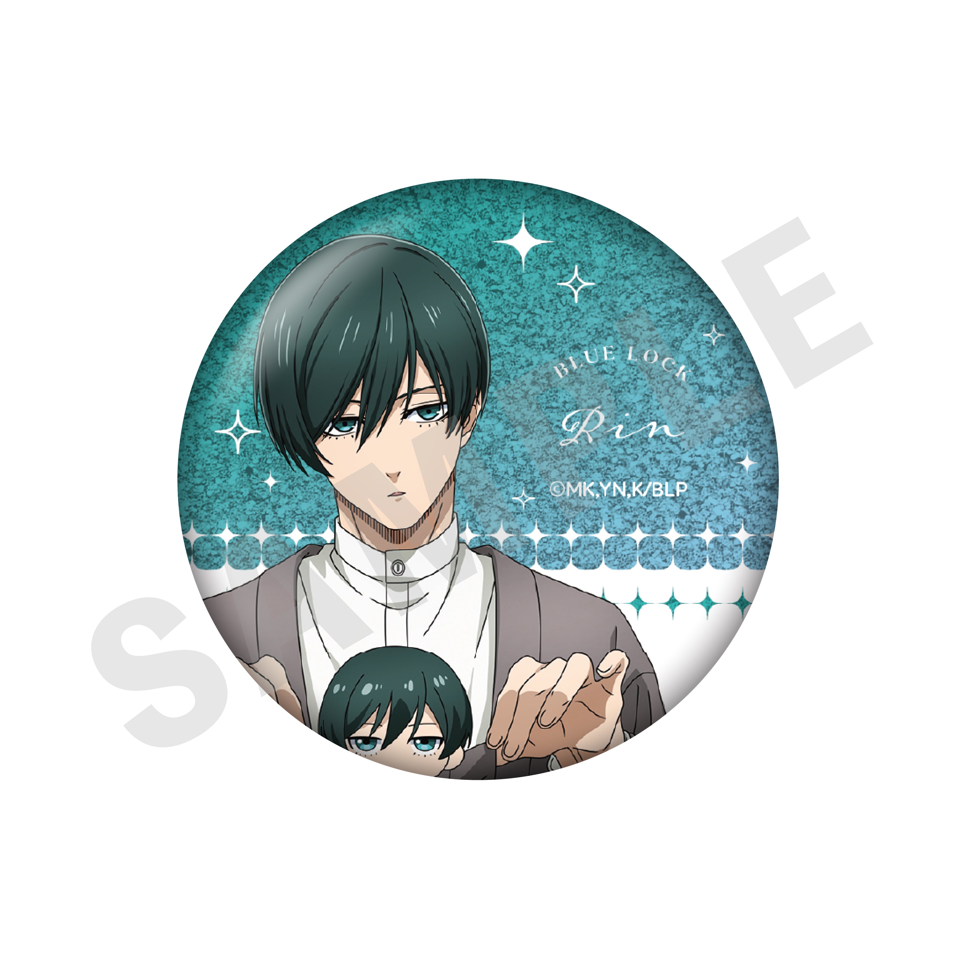 ブルーロック のグッズ、糸師凛の缶バッジの画像です