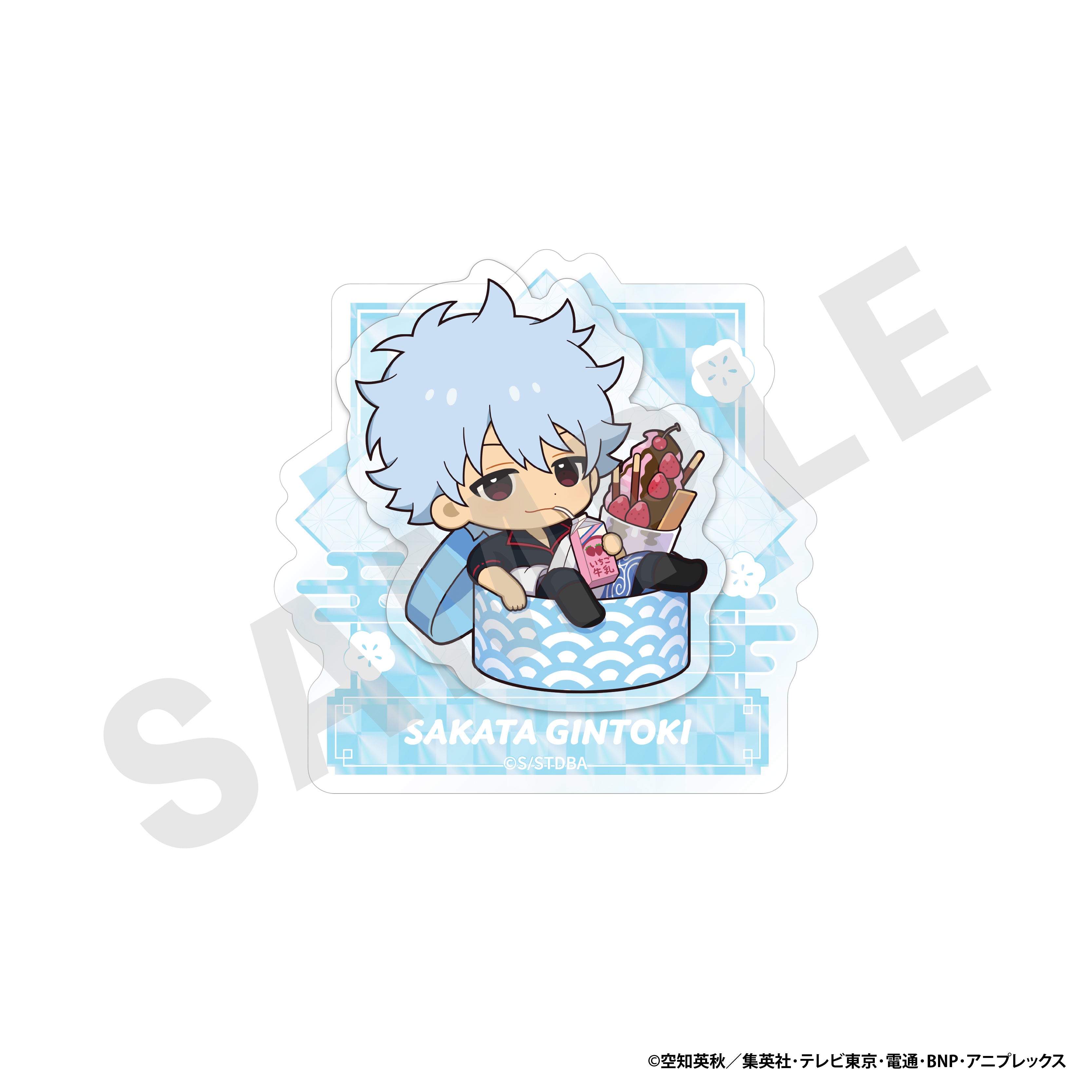 銀魂 のグッズ、坂田銀時のアクリルバッジの画像です