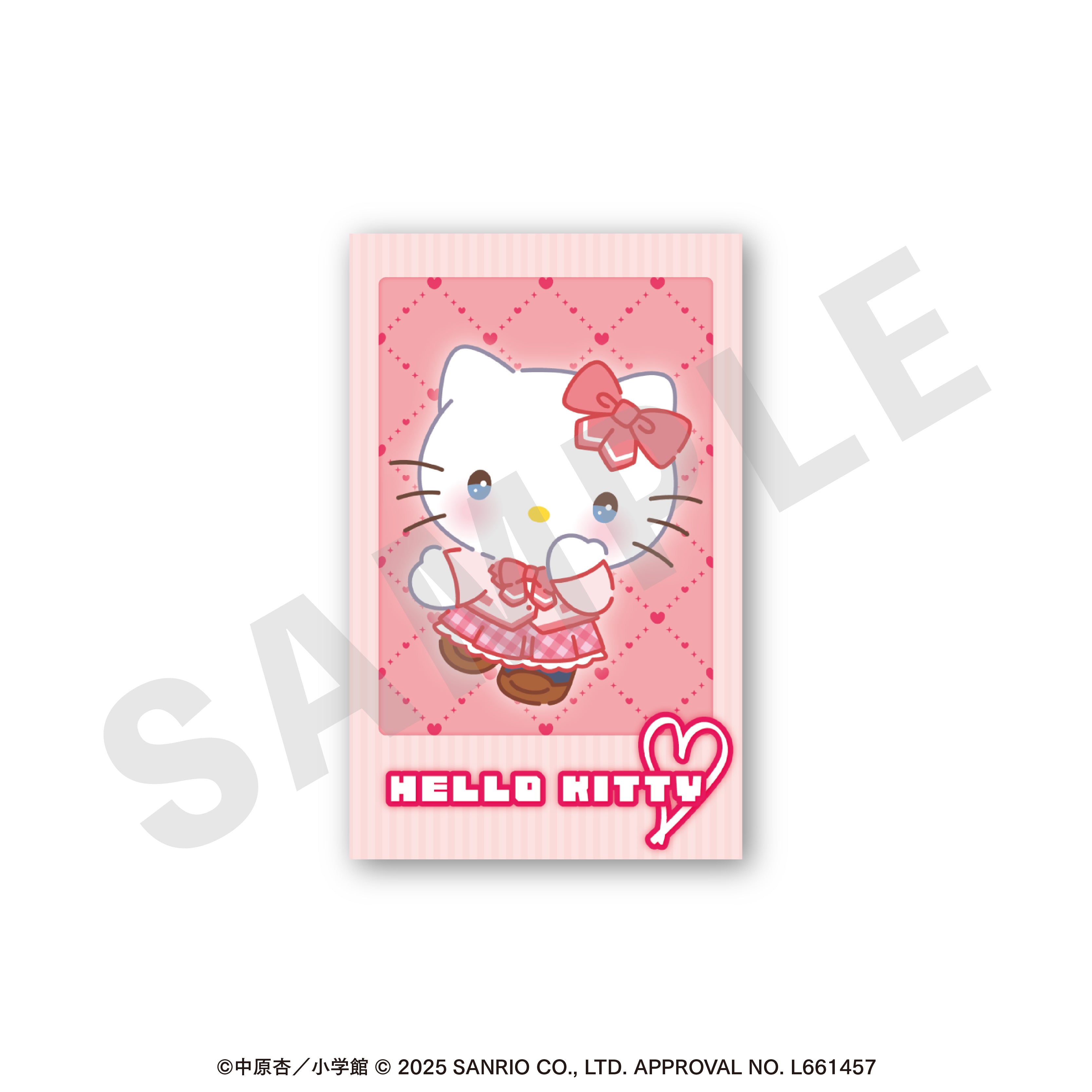 ちゃおヒロインズ×サンリオキャラクターズ のグッズ、ハローキティのカードの画像です