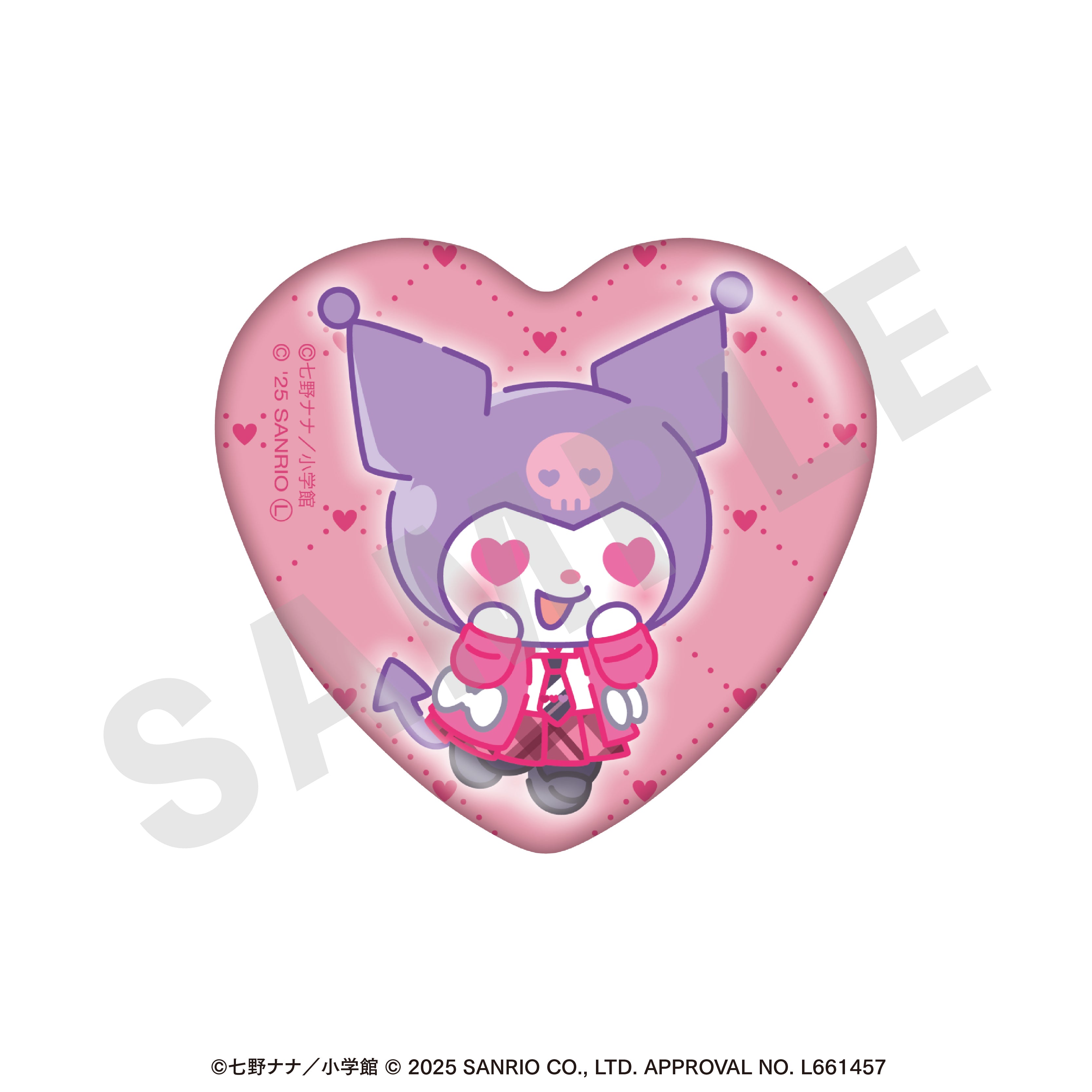 ちゃおヒロインズ×サンリオキャラクターズ のグッズ、クロミの缶バッジの画像です