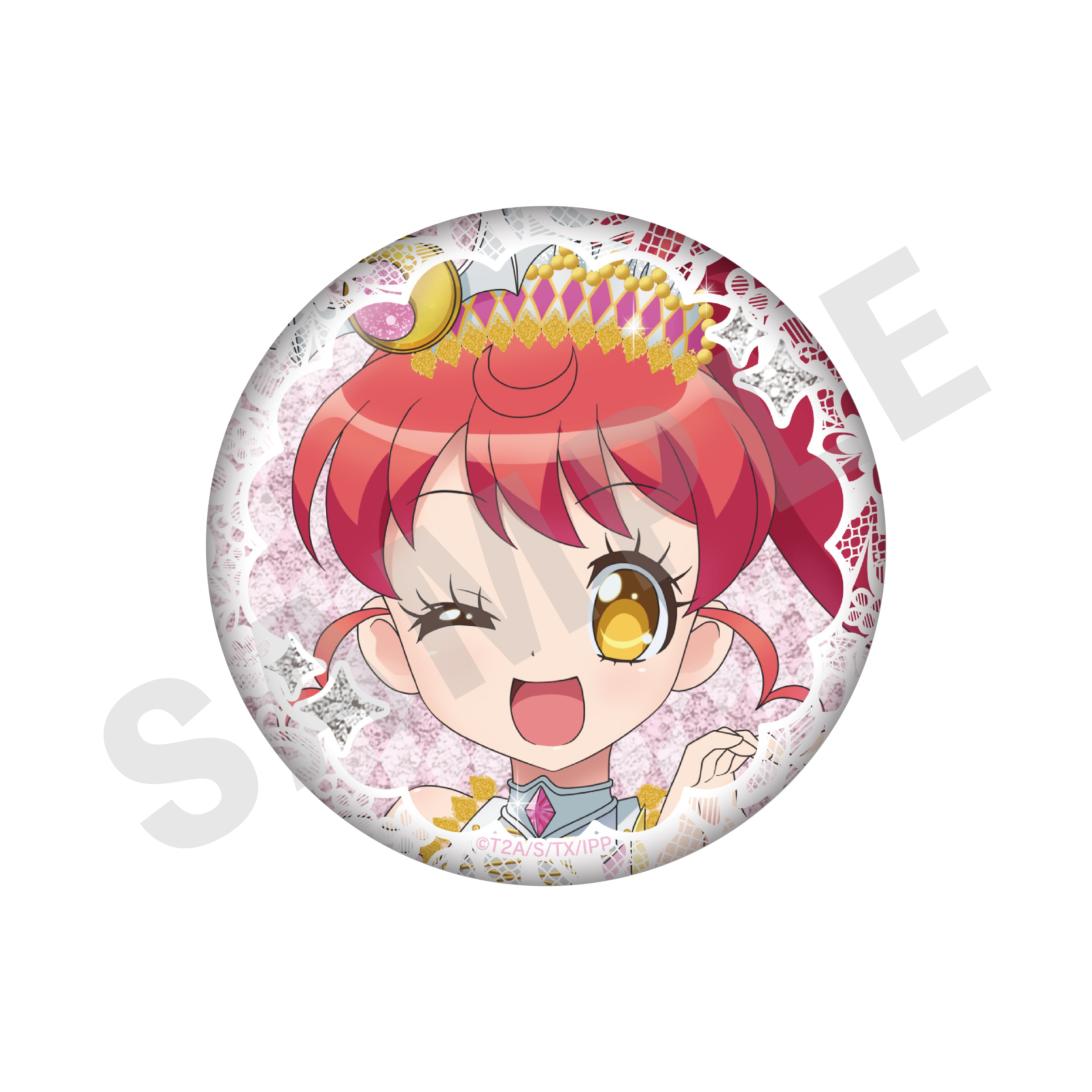 プリパラ のグッズ、白玉みかんの缶バッジの画像です