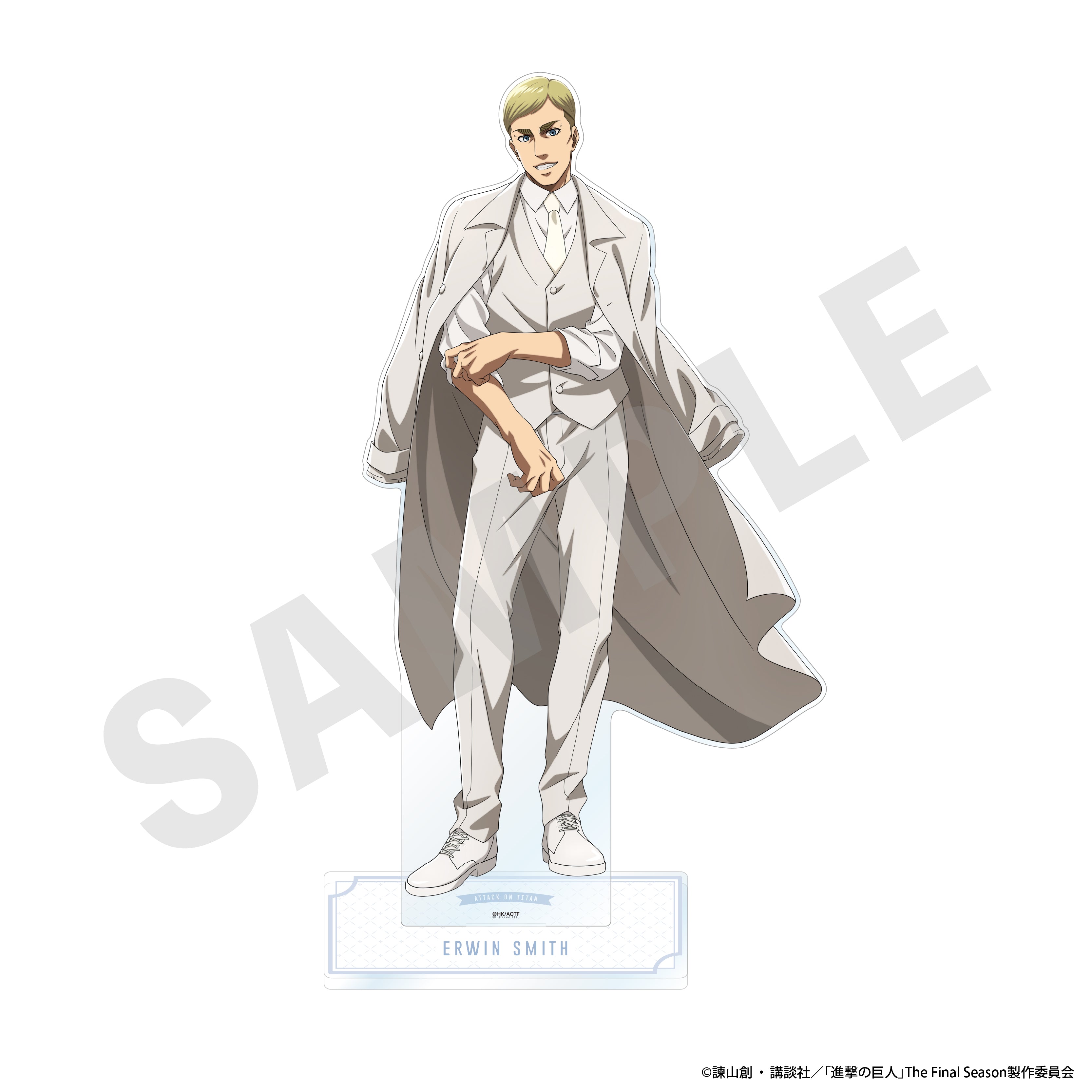 進撃の巨人 のグッズ、エルヴィンのアクリルスタンドの画像です