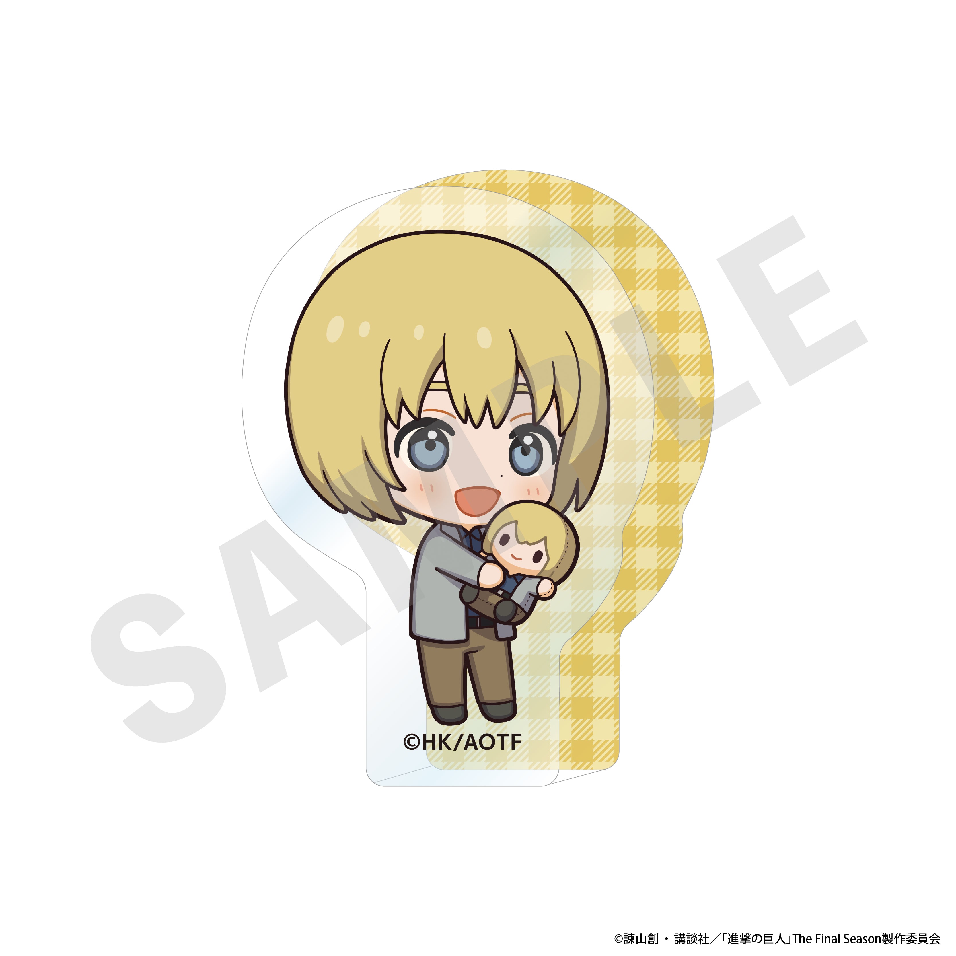 進撃の巨人 のグッズ、アルミンのアクリルブロックの画像です