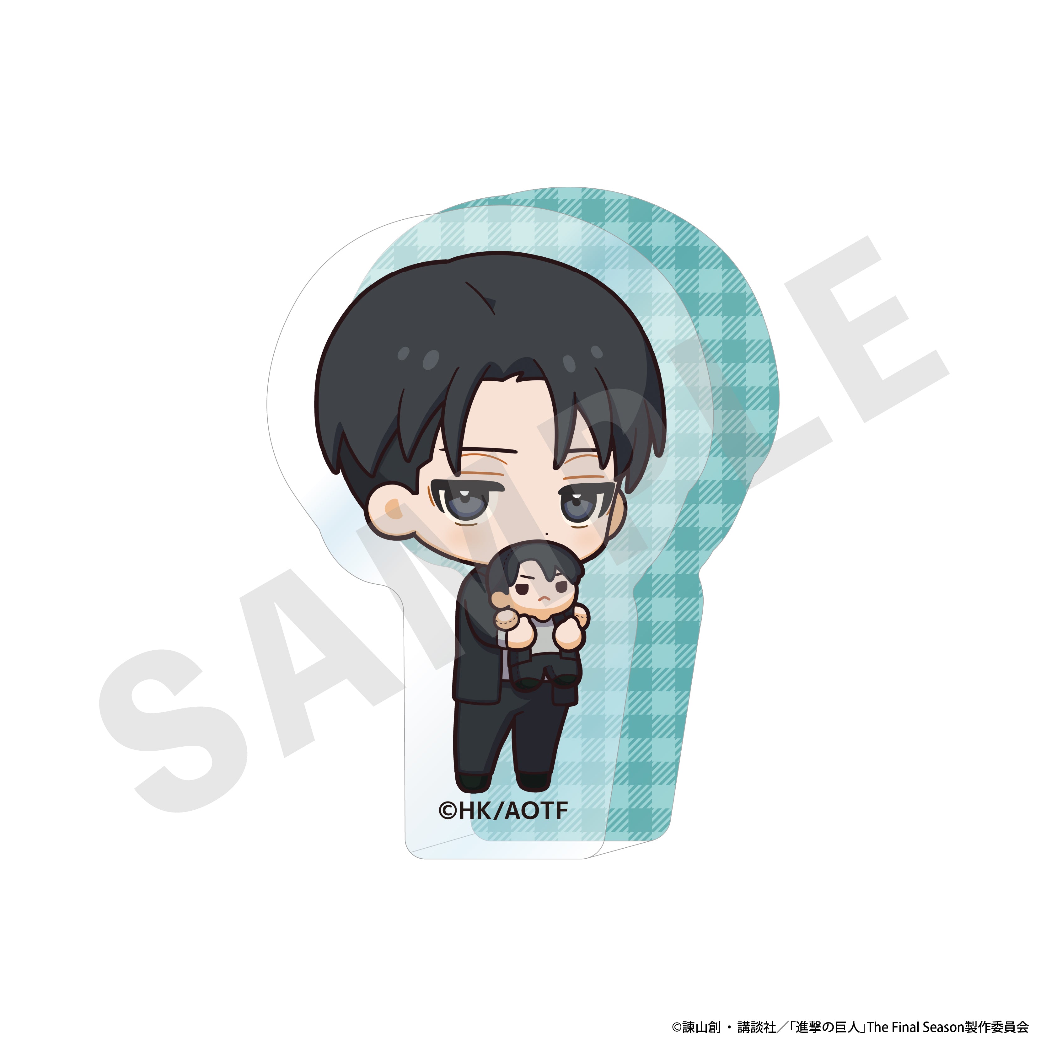 進撃の巨人 のグッズ、リヴァイのアクリルブロックの画像です