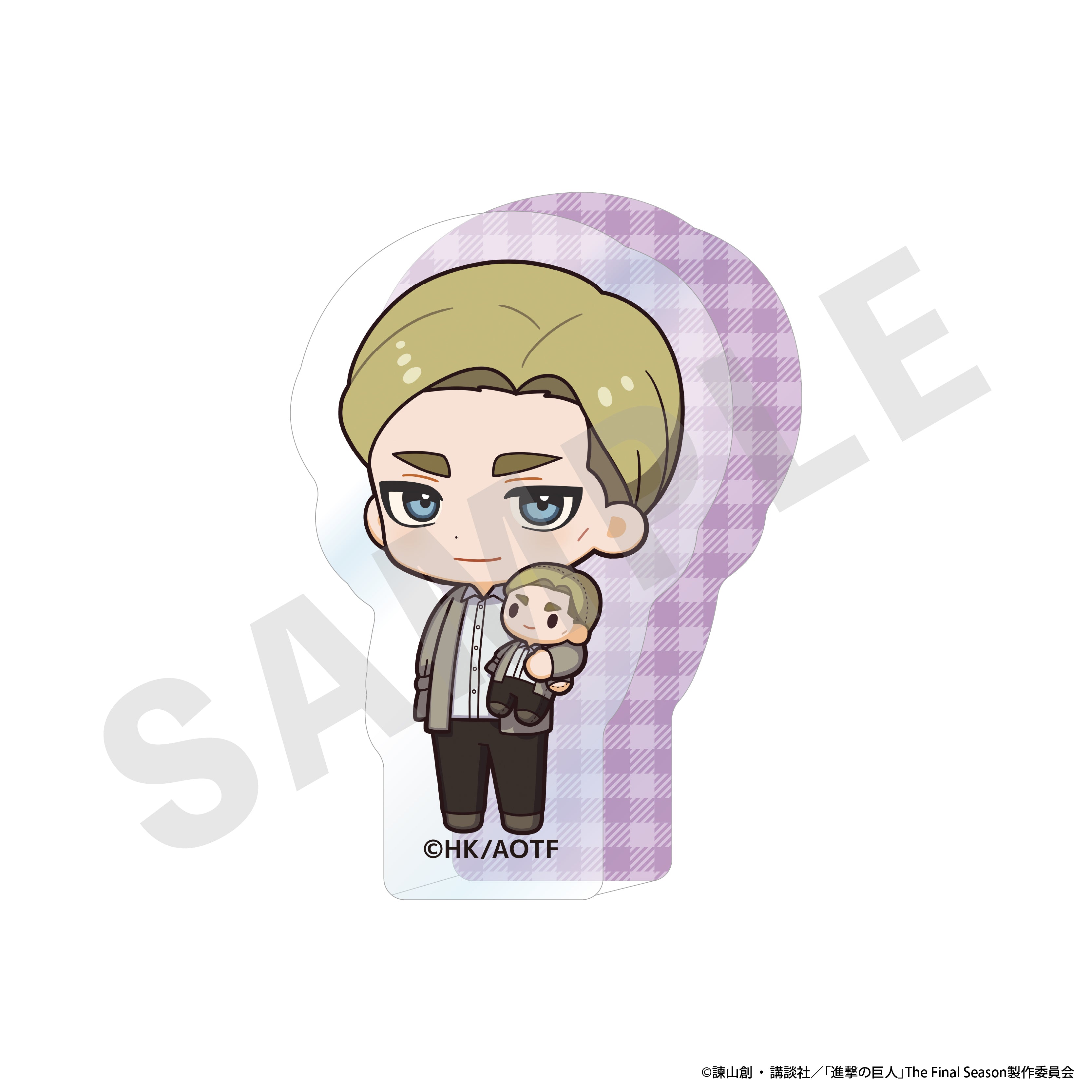 進撃の巨人 のグッズ、エルヴィンのアクリルブロックの画像です