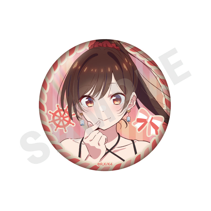 彼女、お借りします のグッズ、水原千鶴の缶バッジの画像です