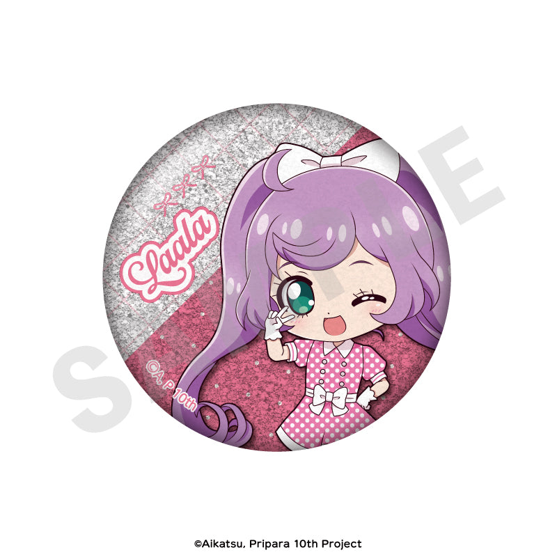 アイカツ!×プリパラ THE MOVIE -出会いのキセキ!- のグッズ、真中らぁらの缶バッジの画像です