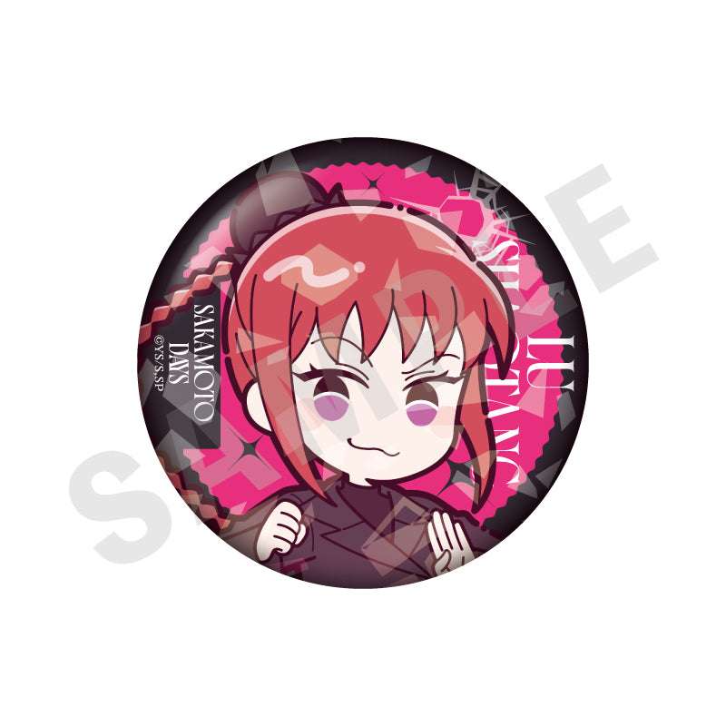 SAKAMOTO DAYS のグッズ、ルーの缶バッジの画像です