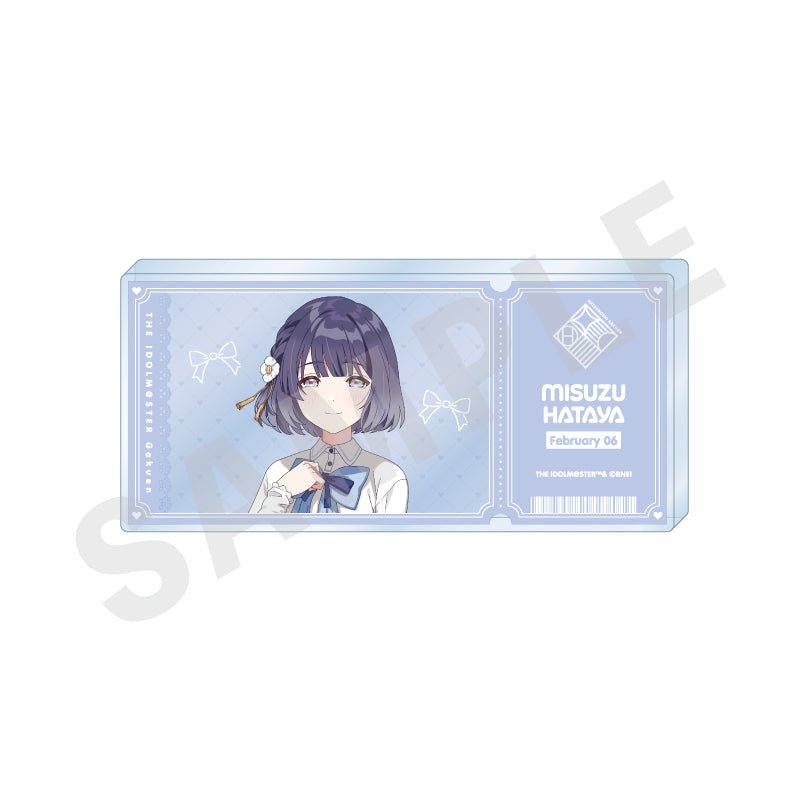 学園アイドルマスター」 チケット風アクリルブロック（秦谷 美鈴