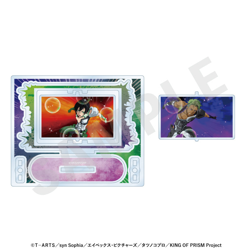 KING OF PRISM-Your Endless Call-み~んなきらめけ!プリズム☆ツアーズ のグッズ、香賀美タイガ・大和アレクサンダーのくるくるアクリルスタンドの2枚目の画像です