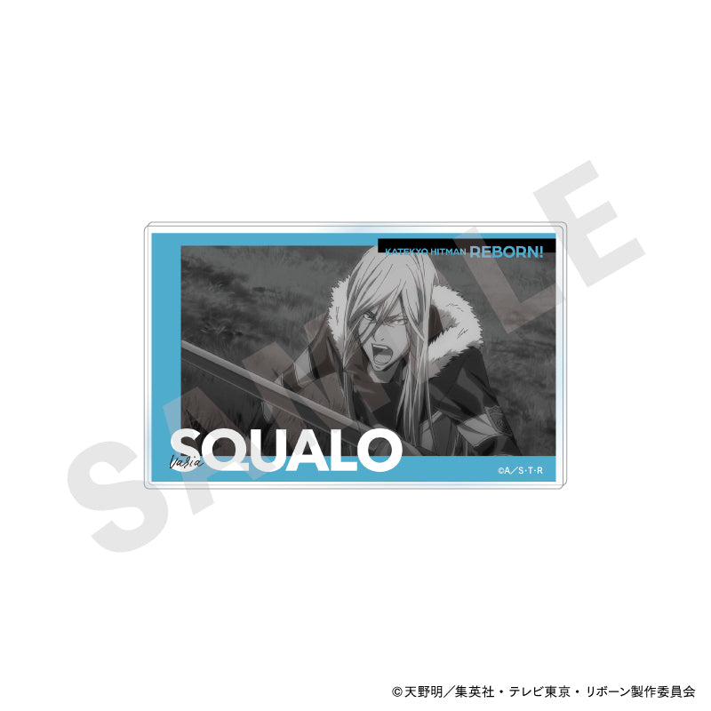 家庭教師ヒットマンREBORN! のグッズ、スペルビ・スクアーロのアクリルカードの画像です