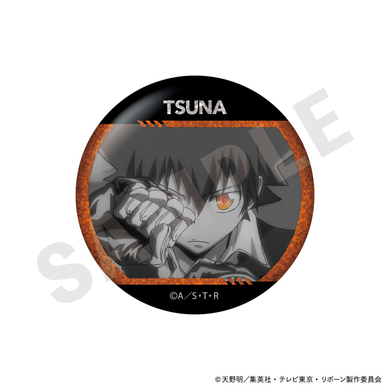 家庭教師ヒットマンREBORN! のグッズ、沢田綱吉の缶バッジの画像です