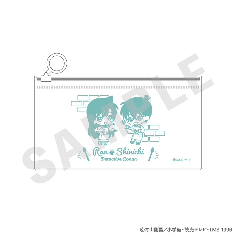名探偵コナン のグッズ、工藤新一、毛利蘭のポーチの画像です