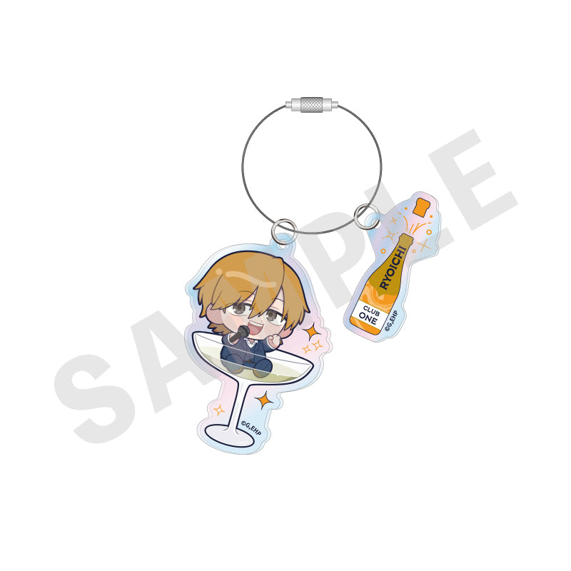 えぶりでいホスト」 オーロラアクリルキーホルダー シャンパンver