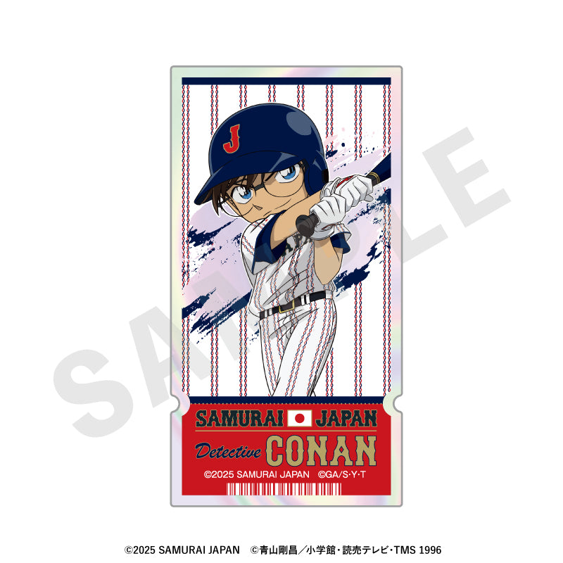 野球日本代表「侍ジャパン」×TVアニメ「名探偵コナン」 のグッズ、江戸川コナンのステッカーの画像です