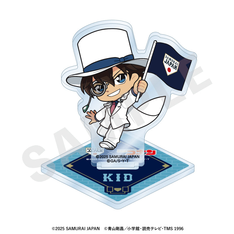 野球日本代表「侍ジャパン」×TVアニメ「名探偵コナン」 のグッズ、怪盗キッドのアクリルスタンドの画像です