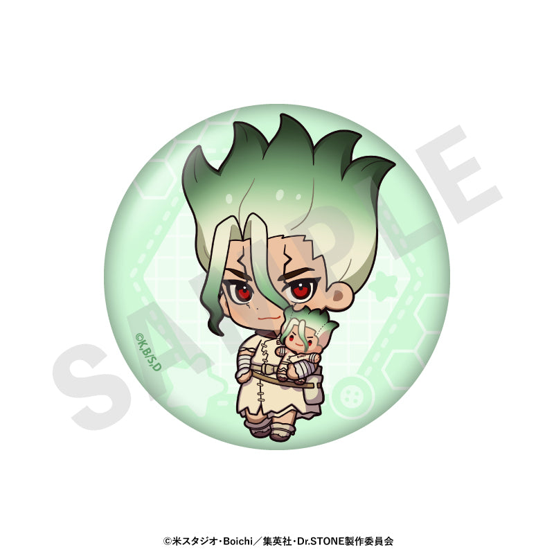 Dr.STONE のグッズ、石神千空・あさぎりゲン・七海龍水・Dr.ゼノ・スタンリー・スナイダーの缶バッジの2枚目の画像です