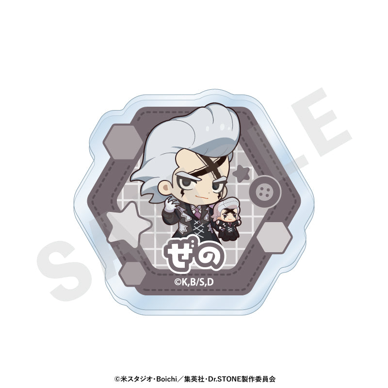 Dr.STONE のグッズ、Dr.ゼノのお名前バッジの画像です