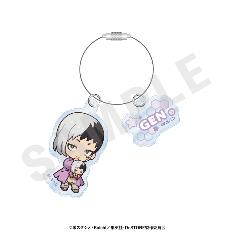 Dr.STONE のグッズ、あさぎりゲンのアクリルキーホルダーの画像です