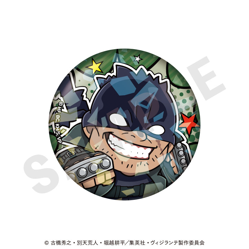 TVアニメ『ヴィジランテ -僕のヒーローアカデミア ILLEGALS-』 のグッズ、ナックルダスターの缶バッジの画像です