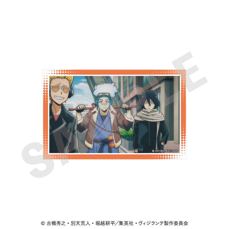TVアニメ『ヴィジランテ -僕のヒーローアカデミア ILLEGALS-』 のグッズ、イレイザーヘッド、プレゼント・マイク、ラウドクラウドのトレーディングカードの画像です