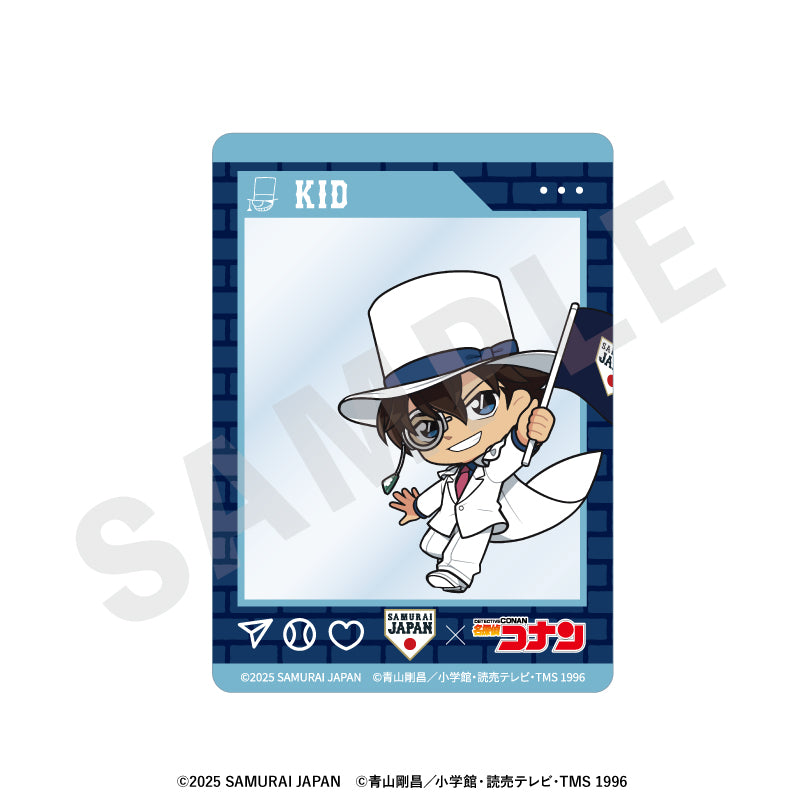 野球日本代表「侍ジャパン」×TVアニメ「名探偵コナン」 のグッズ、怪盗キッドのアクリルカードの画像です
