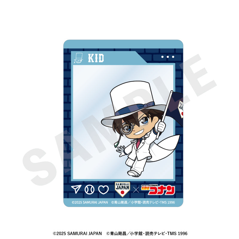 野球日本代表「侍ジャパン」×TVアニメ「名探偵コナン」 のグッズ、怪盗キッドのアクリルカードの画像です