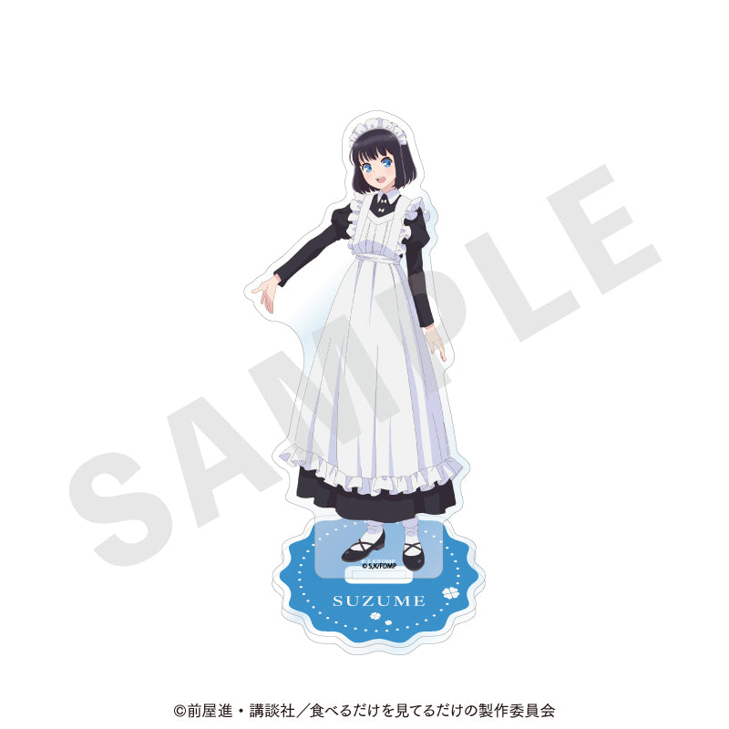 TVアニメ「メイドさんは食べるだけ」 のグッズ、橘スズメのアクリルスタンドの画像です