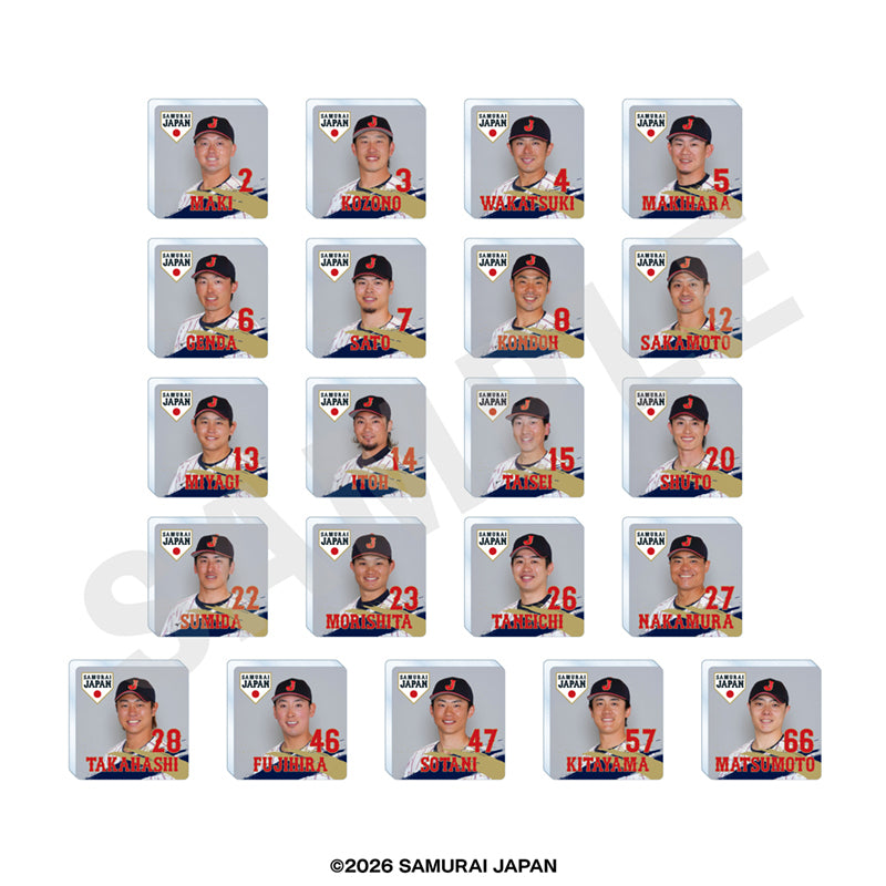 2026年2月侍ジャパン 《選手肖像》シークレットアクリルブロック