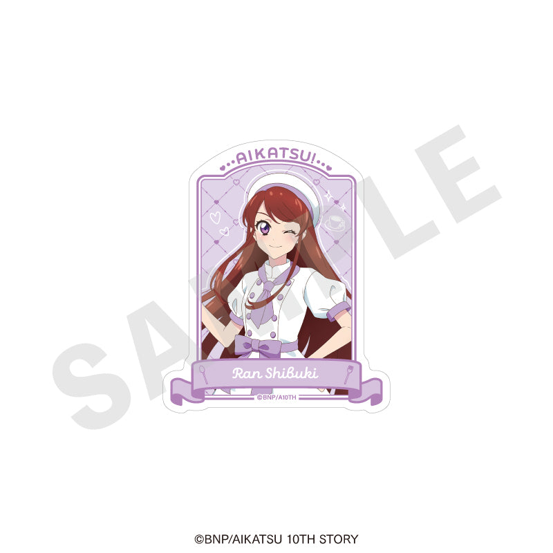 アイカツ! 10th STORY ~未来へのSTARWAY~ のグッズ、紫吹 蘭のステッカーの画像です