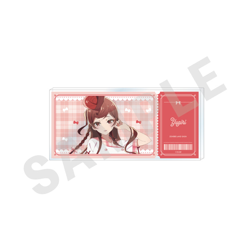 劇場版『ゾンビランドサガ ゆめぎんがパラダイス』 のグッズ、ゆうぎりのアクリルブロックの画像です