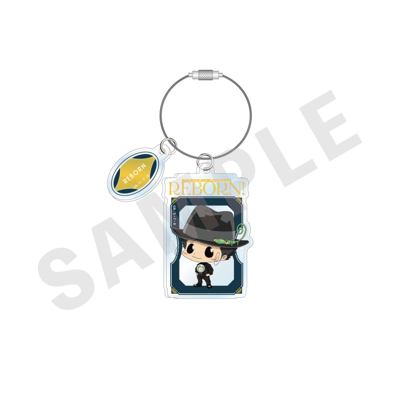 家庭教師ヒットマンREBORN! のグッズ、リボーンのアクリルキーホルダーの画像です