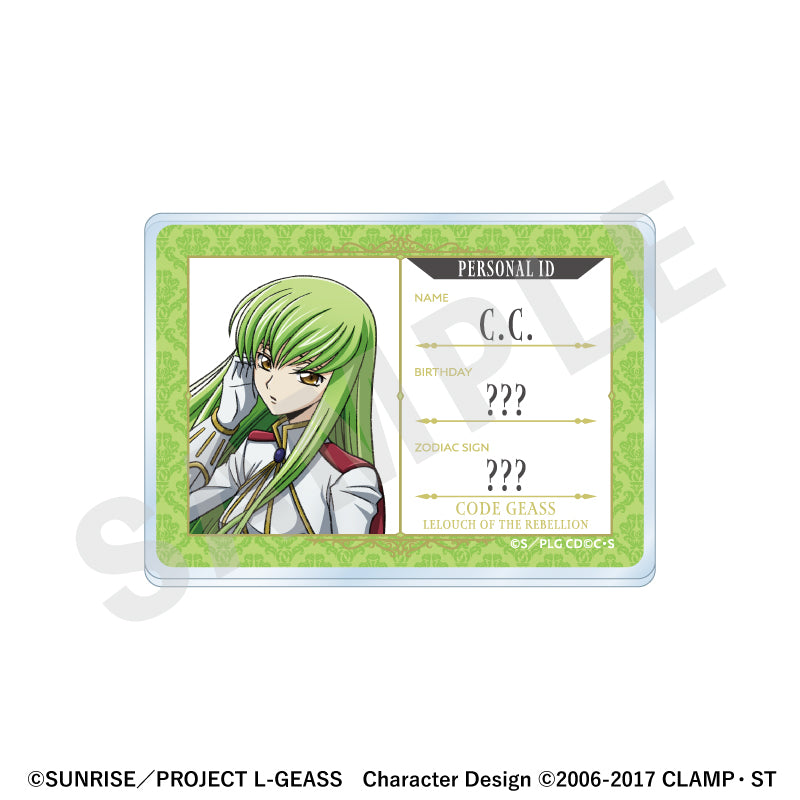 コードギアス 反逆のルルーシュ のグッズ、C.C.のお名前バッジの画像です