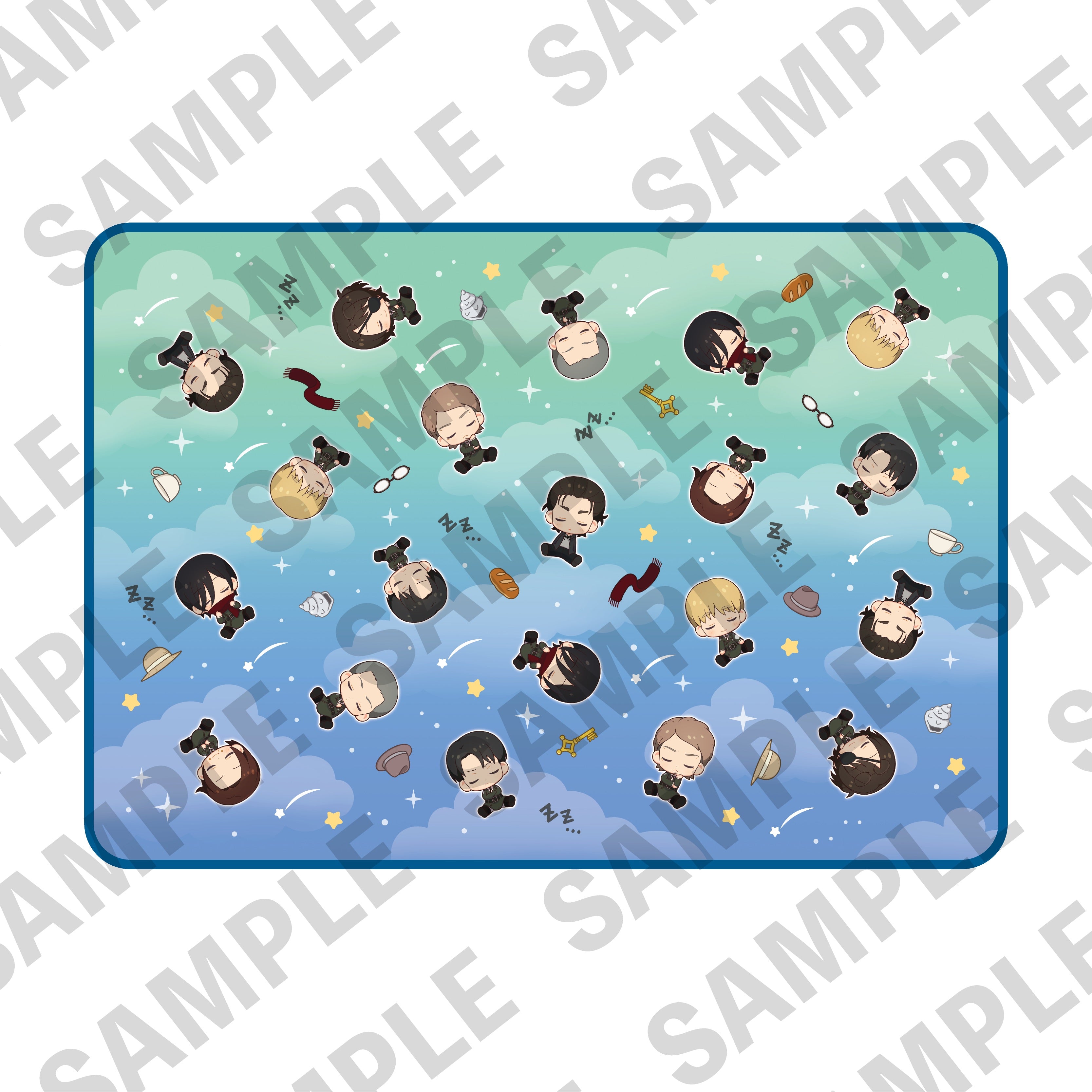 進撃の巨人「おやすみ調査兵団」総柄サマーブランケット