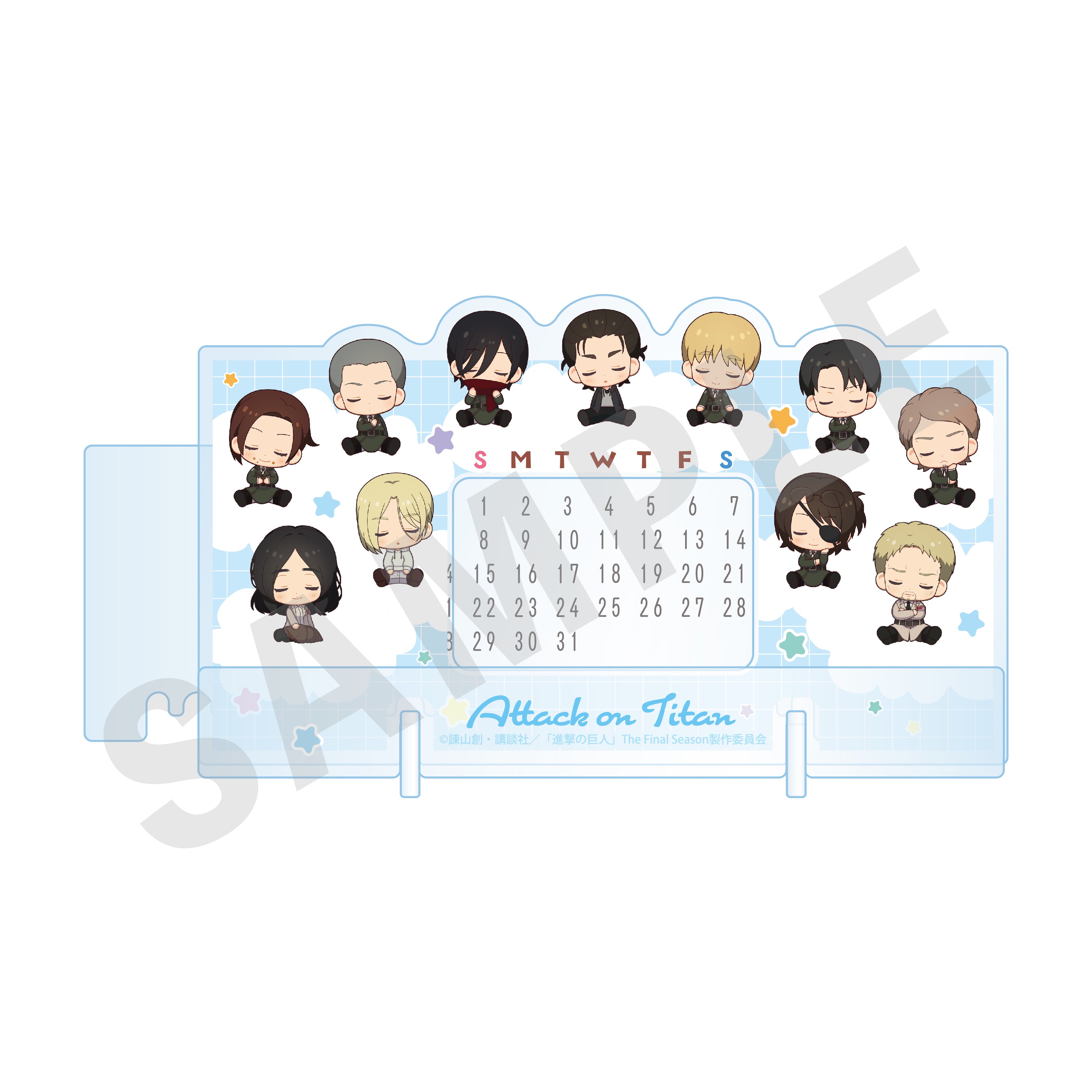 TVアニメ 進撃の巨人【The Final Season】おやすみ調査兵団 アクリル万年カレンダー