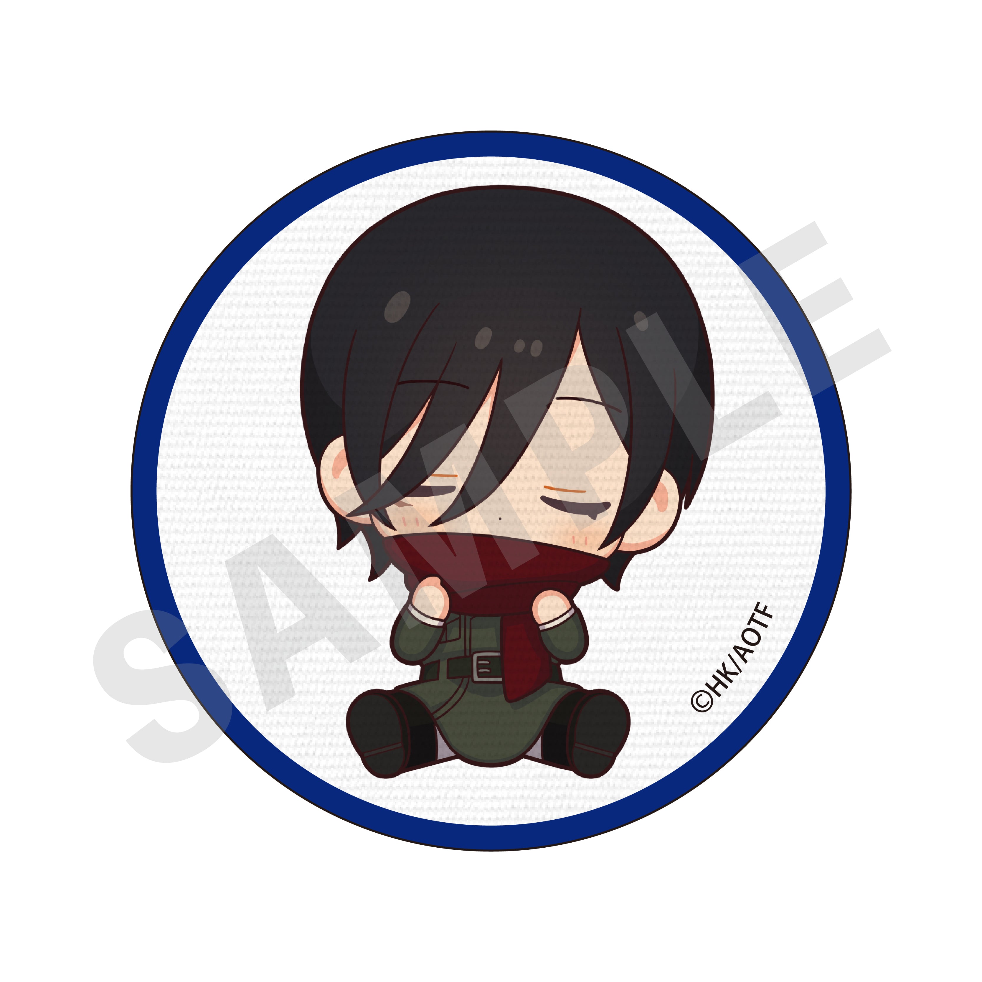 TVアニメ 進撃の巨人【The Final Season】おやすみ調査兵団 刺繍風ステッカー&ワッペン(ミカサ)