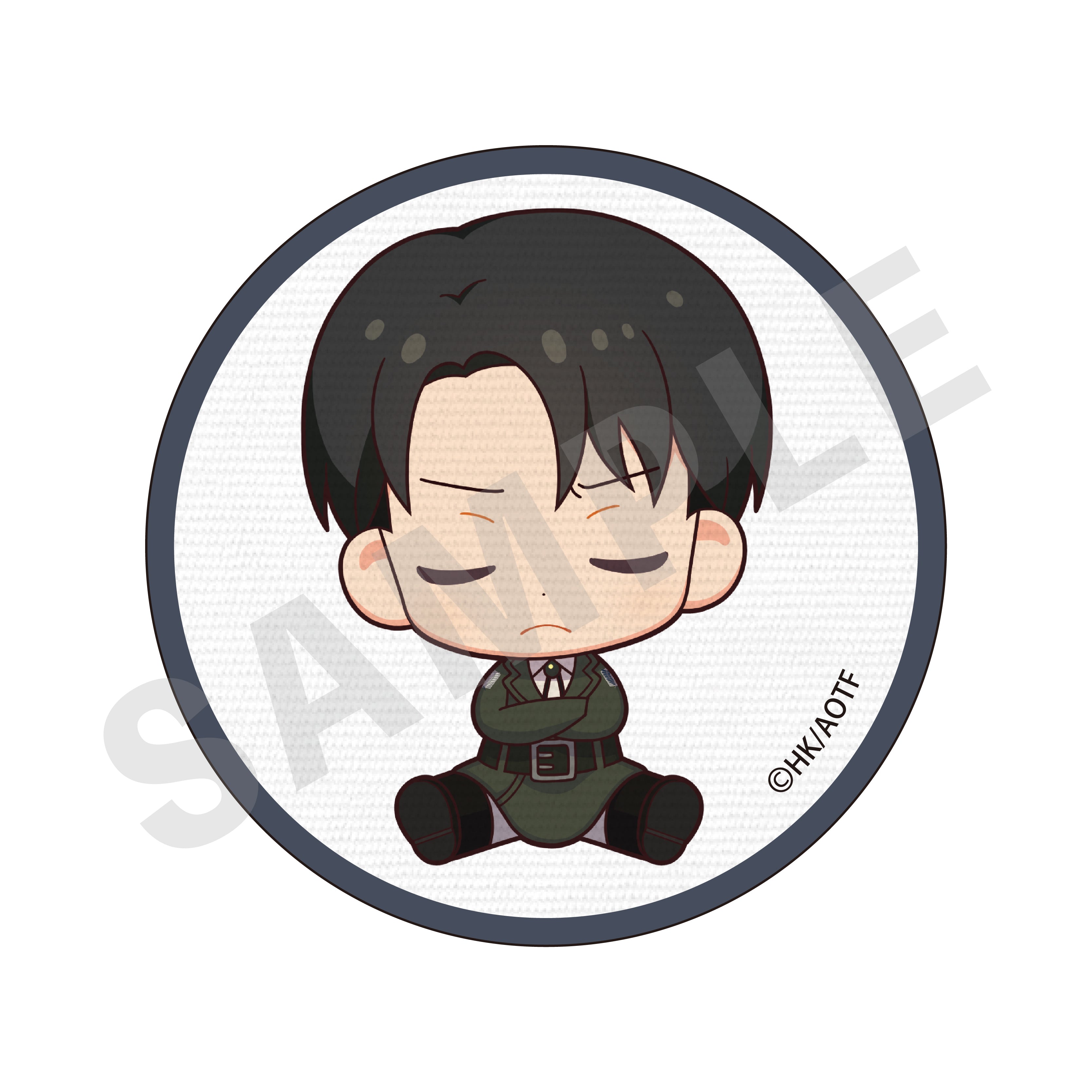 TVアニメ 進撃の巨人【The Final Season】おやすみ調査兵団 刺繍風ステッカー&ワッペン(リヴァイ)