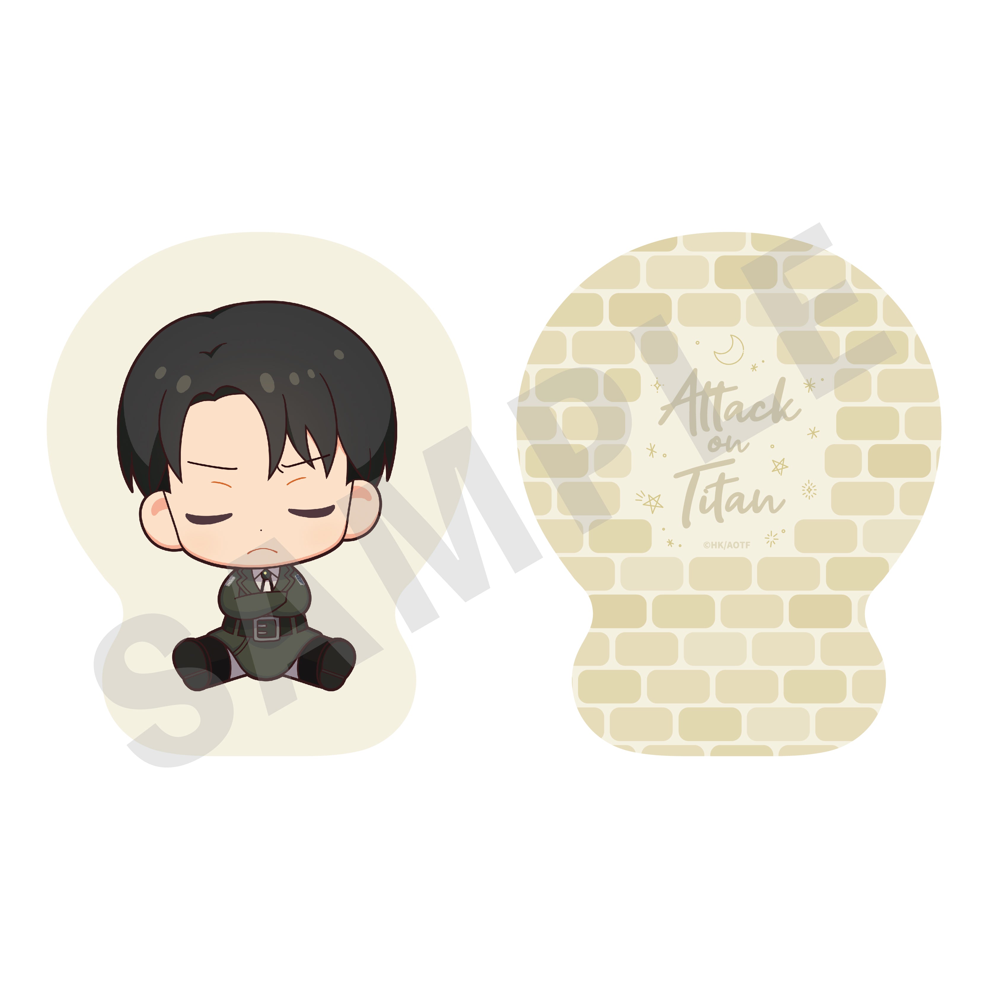 TVアニメ 進撃の巨人【The Final Season】おやすみ調査兵団 ダイカットクッション(リヴァイ)