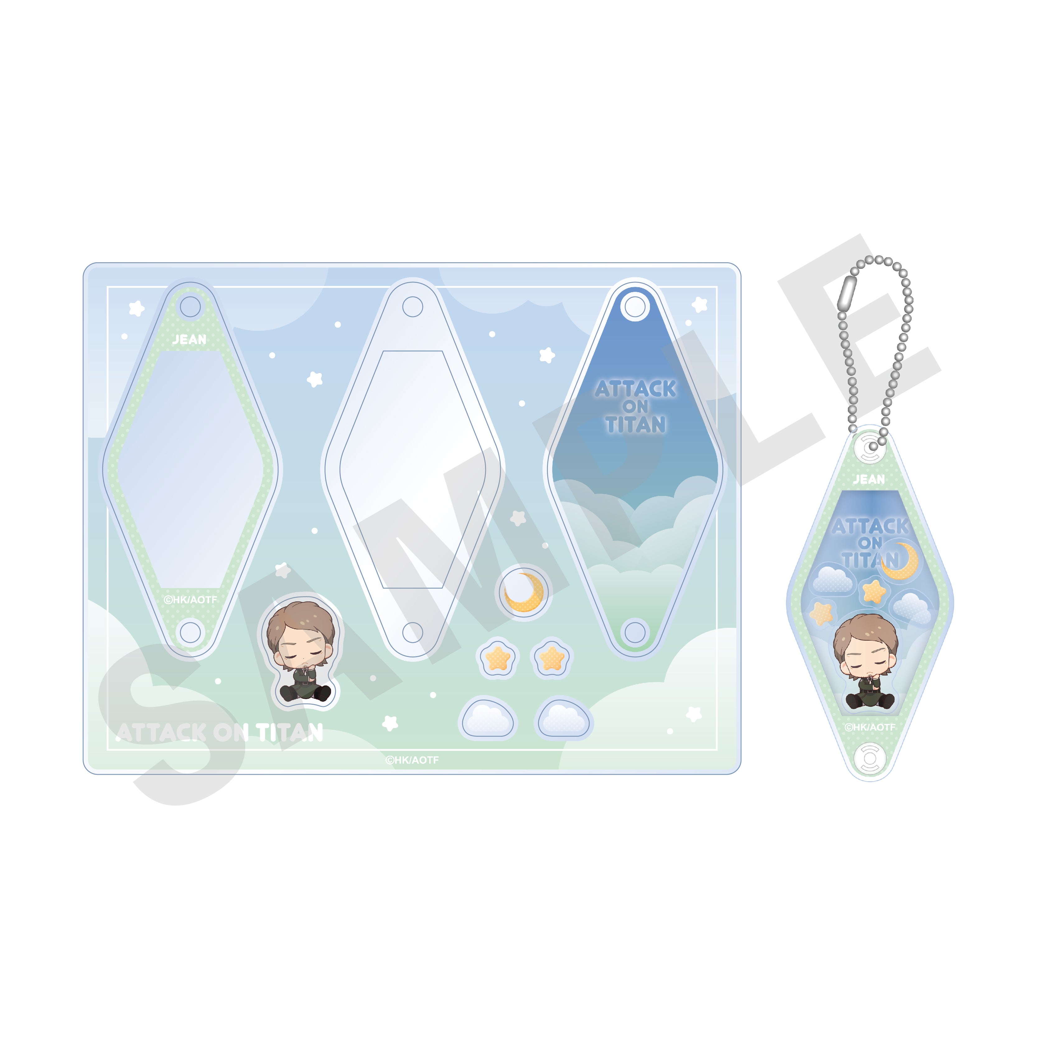 TVアニメ 進撃の巨人【The Final Season】おやすみ調査兵団 シャカシャカキーホルダー(ジャン) の商品画像1枚目です